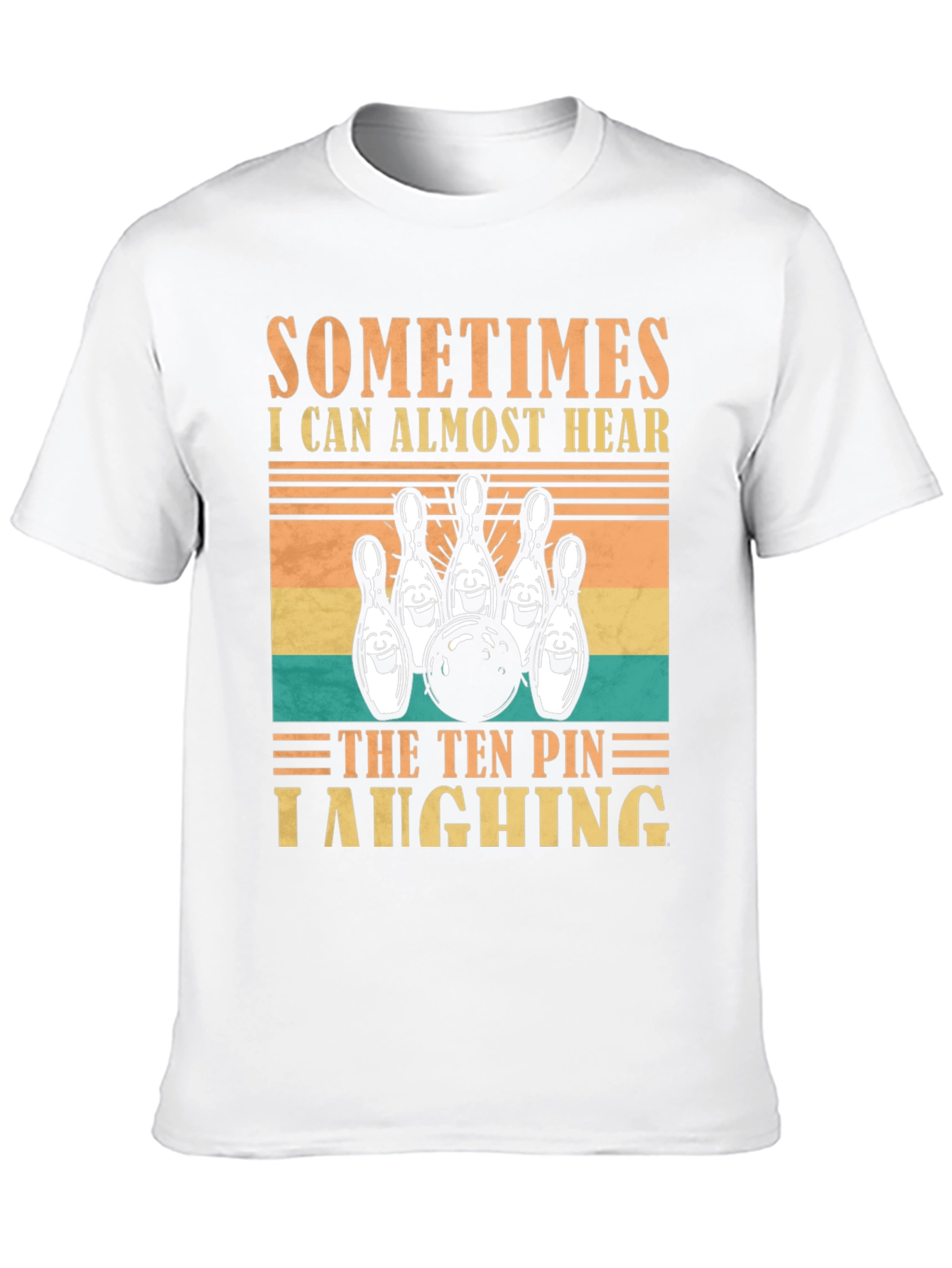 Bowling Ten Pin Laughing Graphic T-Shirt