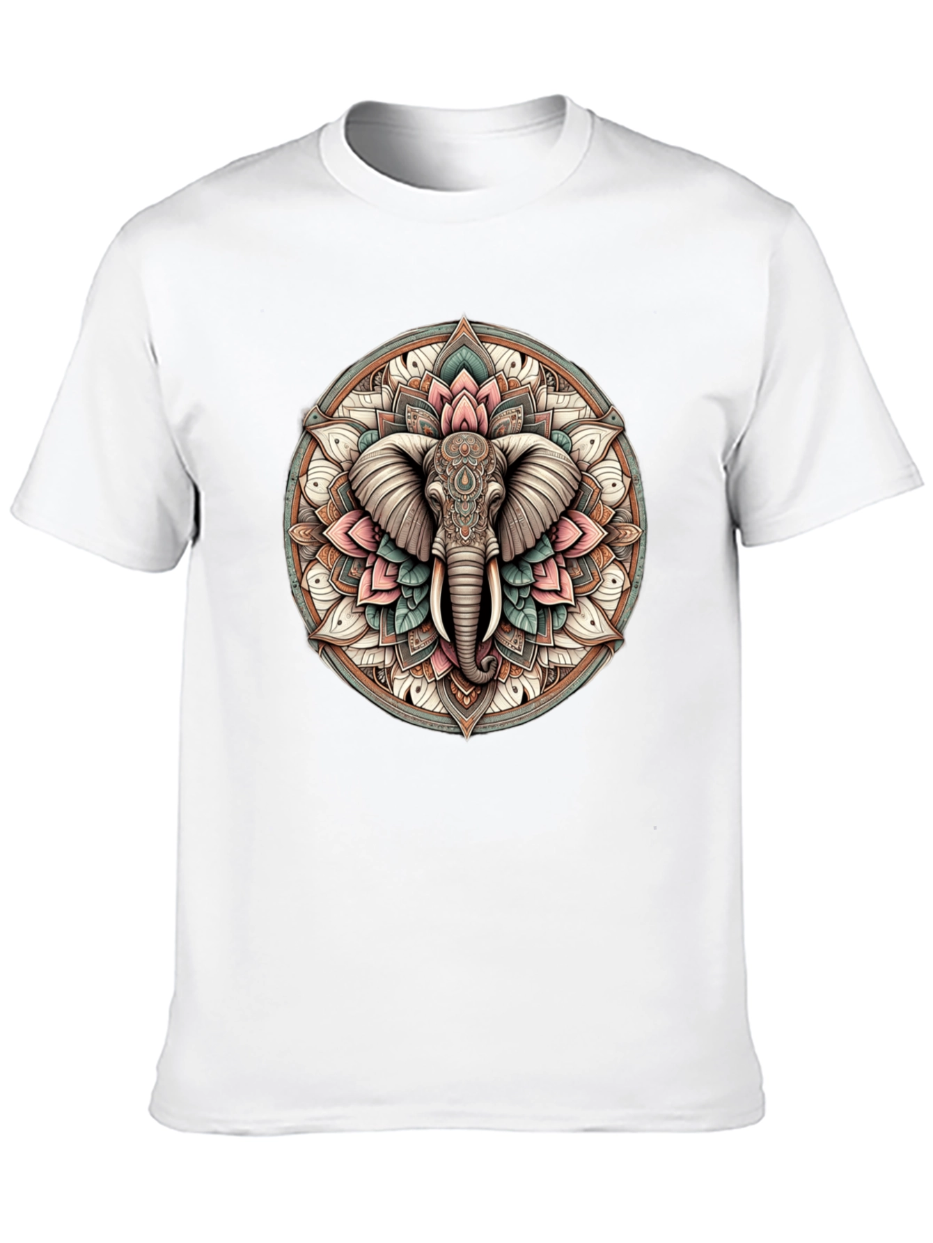 Elephant Mandala Graphic Tee - Stylish & Unique
