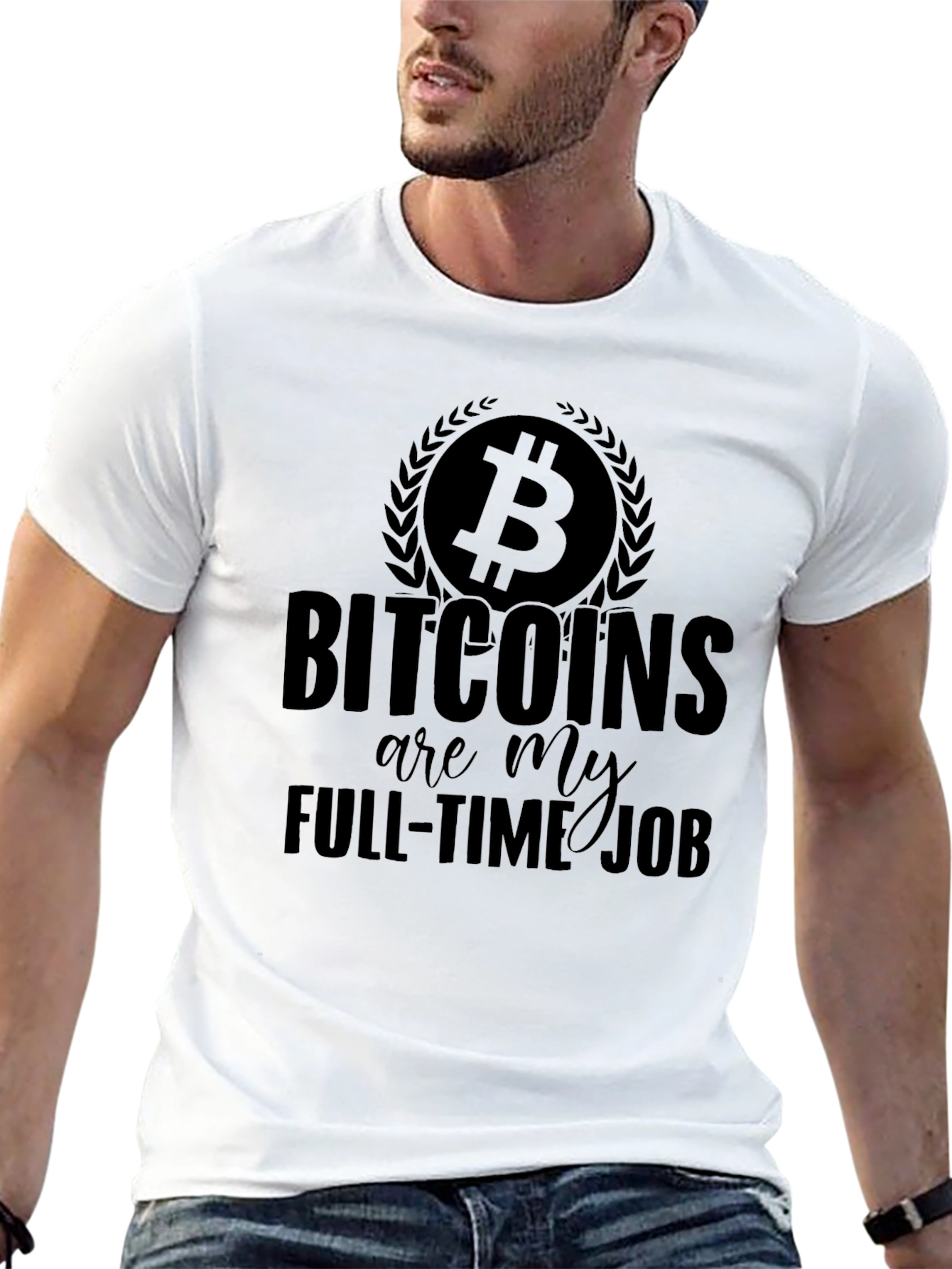 Bitcoin Full-Time Job Black T-Shirt