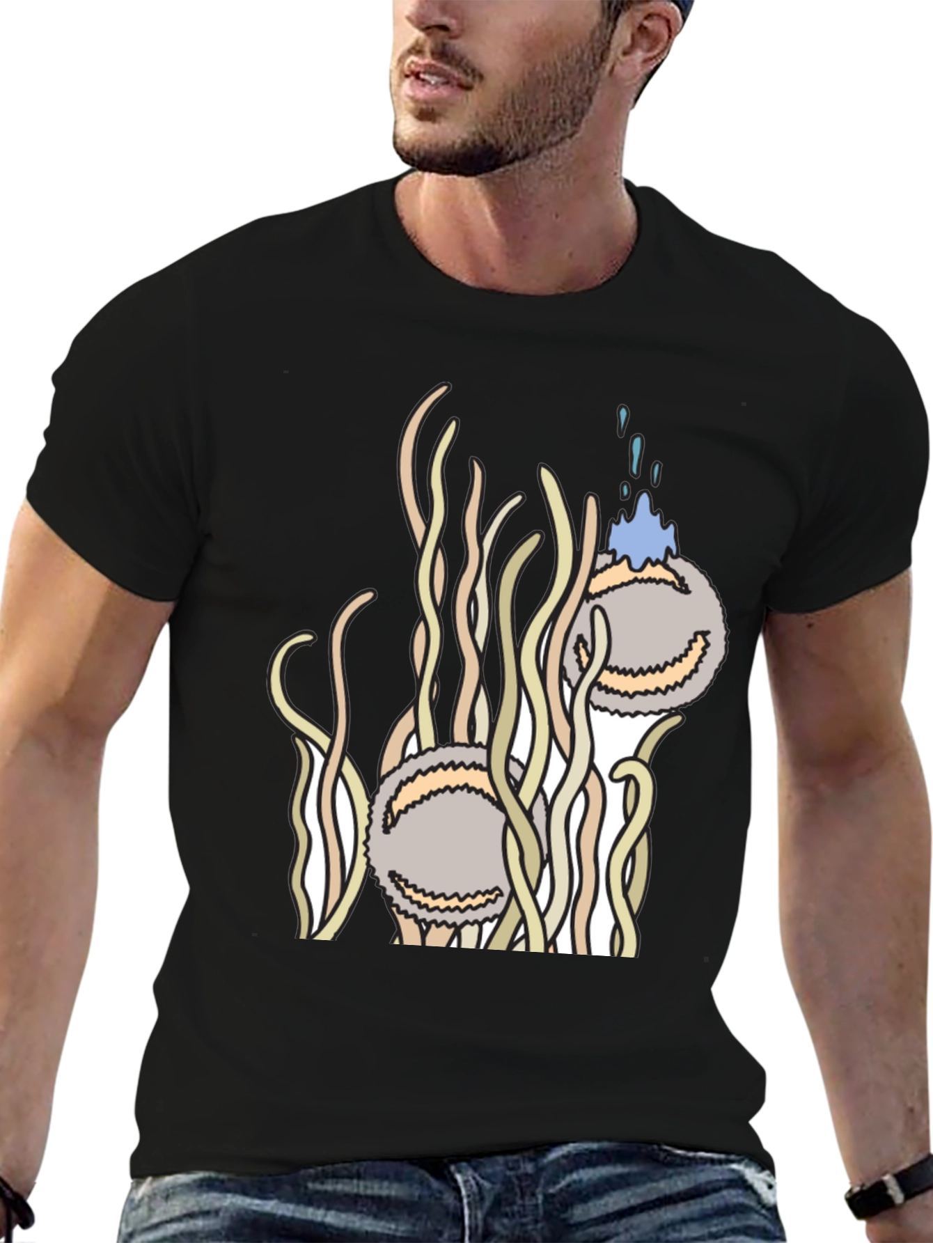 Abstract Spaghetti & Meatball Graphic Tee