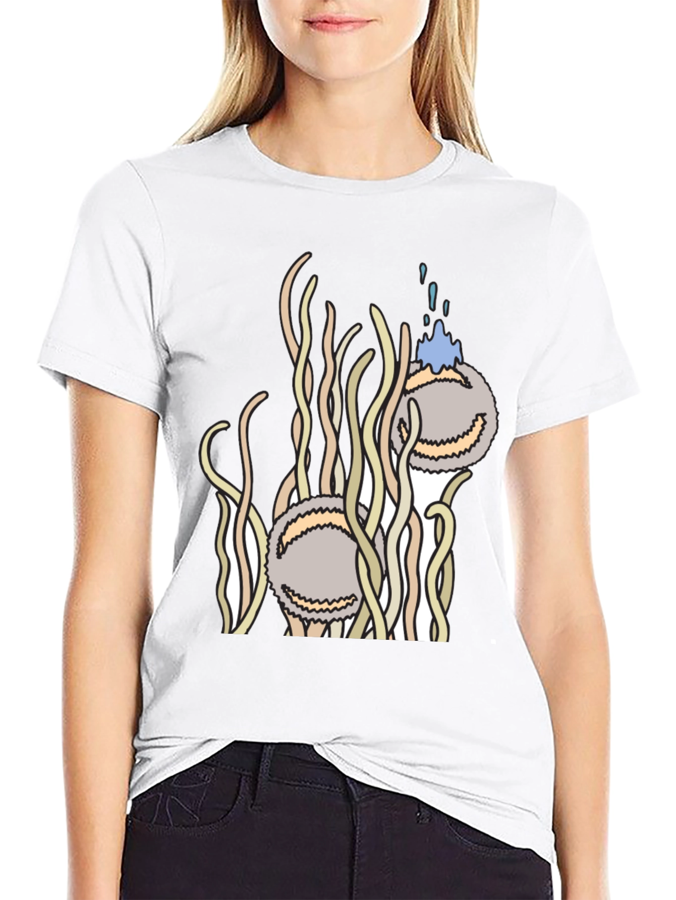 Abstract Spaghetti & Meatball Graphic Tee