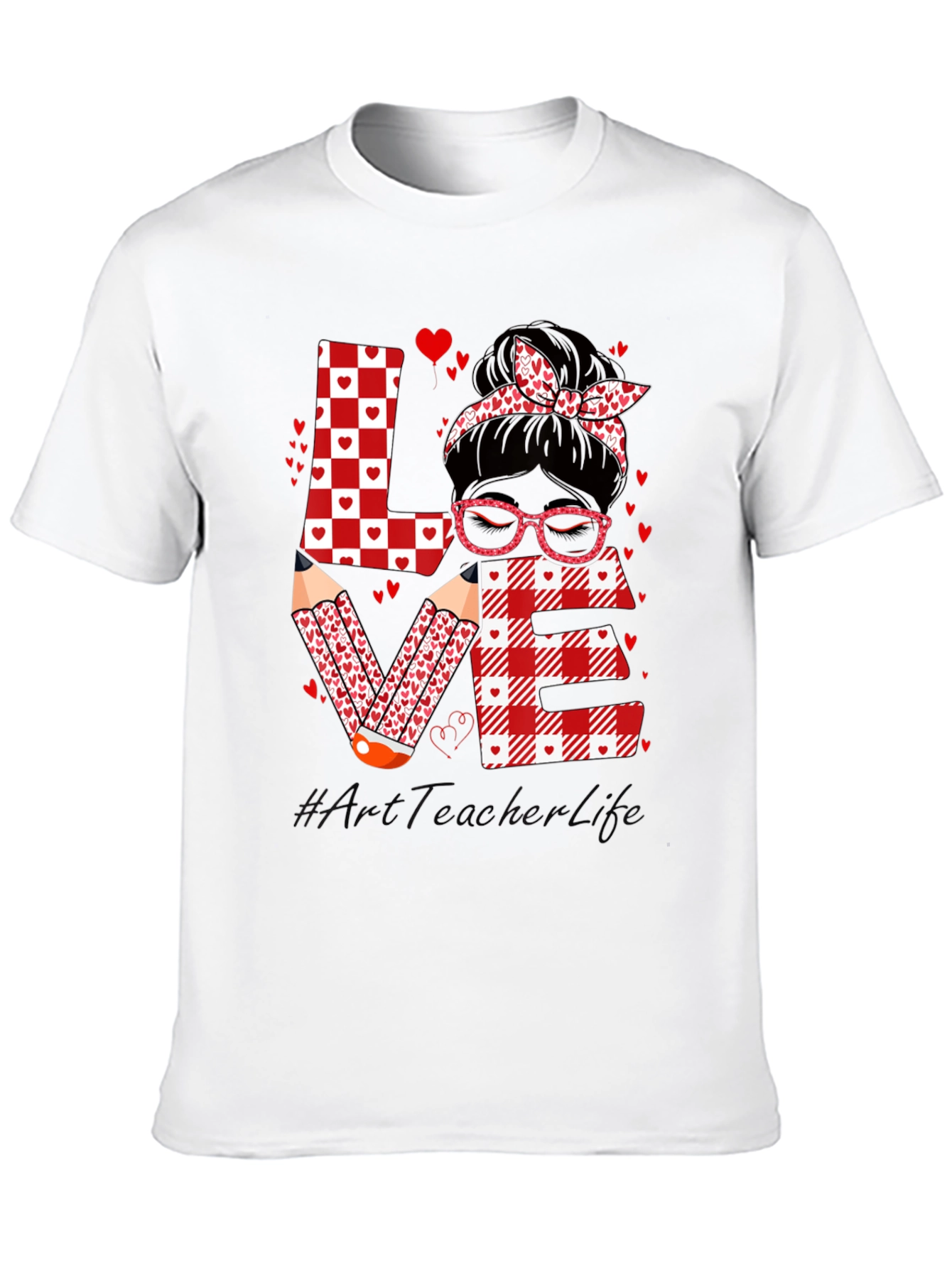 Art Teacher Valentines Day Love T-Shirt
