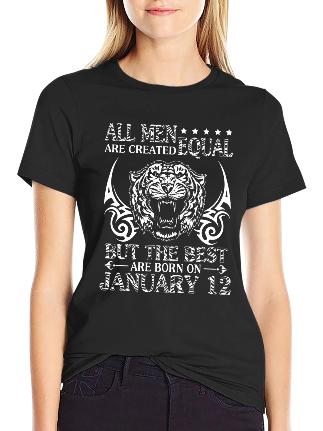 All Men Are Created Equal Birthday Tiger T-Shirt