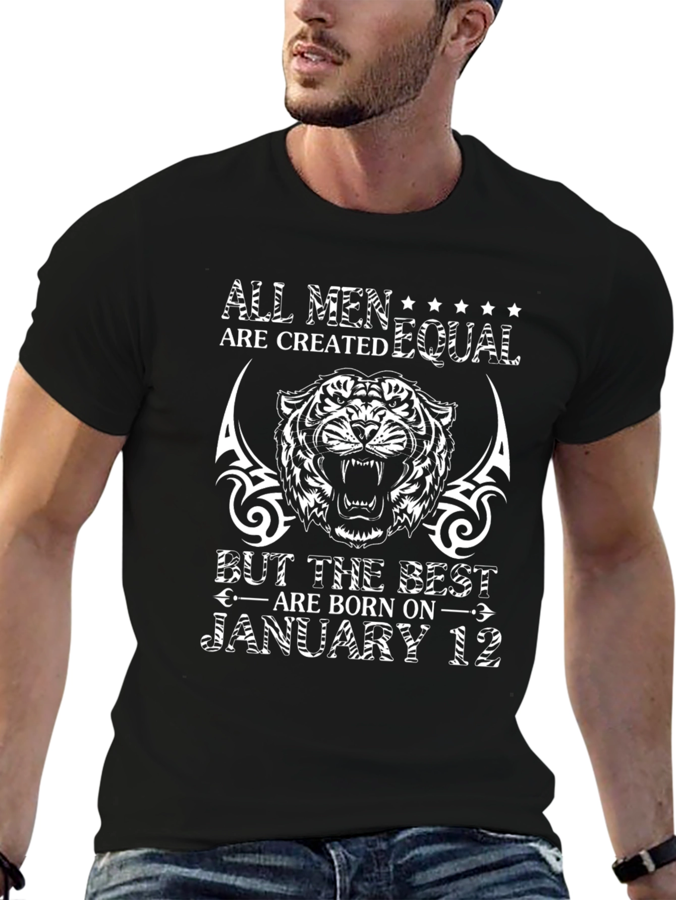 All Men Are Created Equal Birthday Tiger T-Shirt