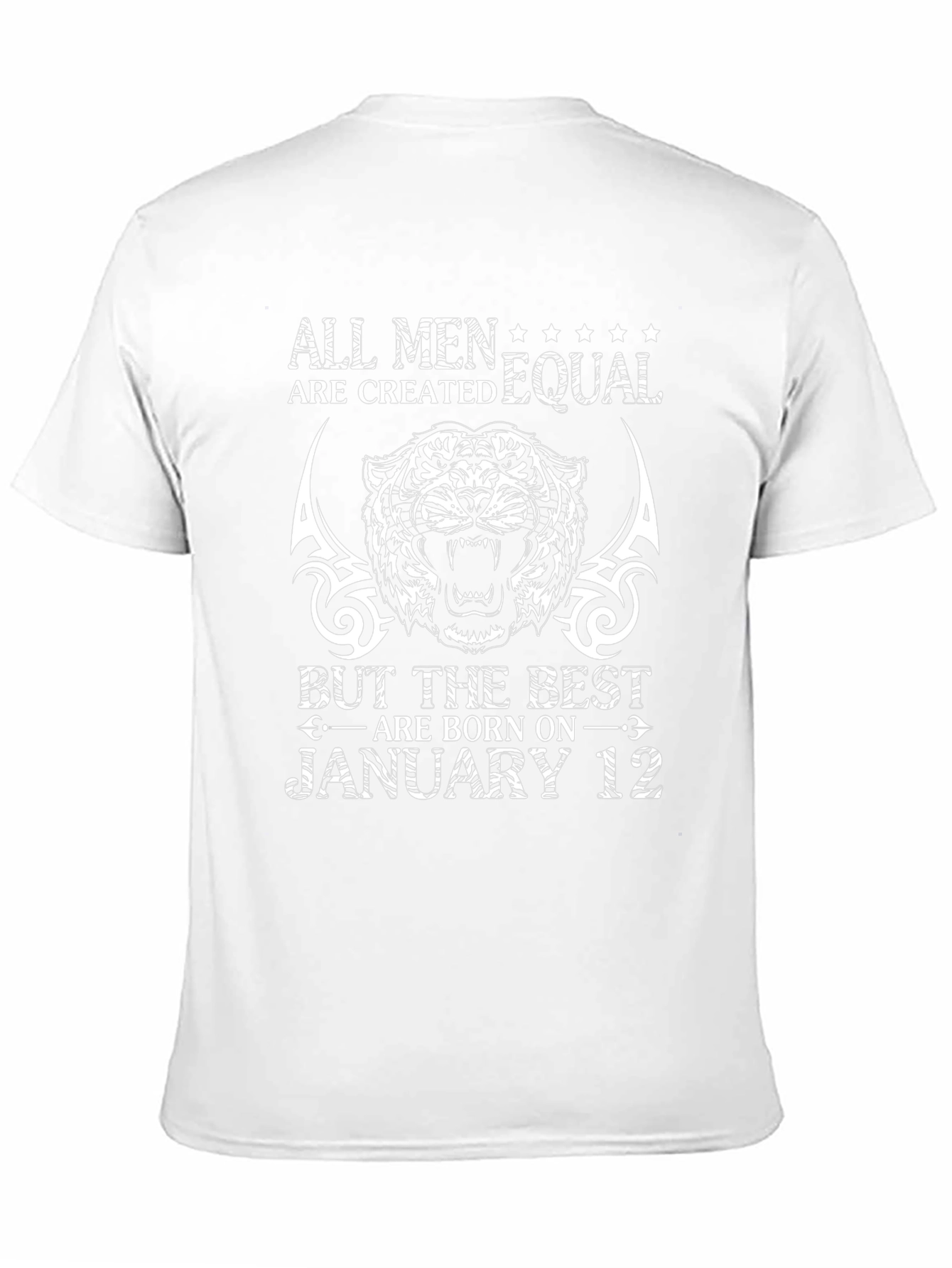 All Men Are Created Equal Birthday Tiger T-Shirt