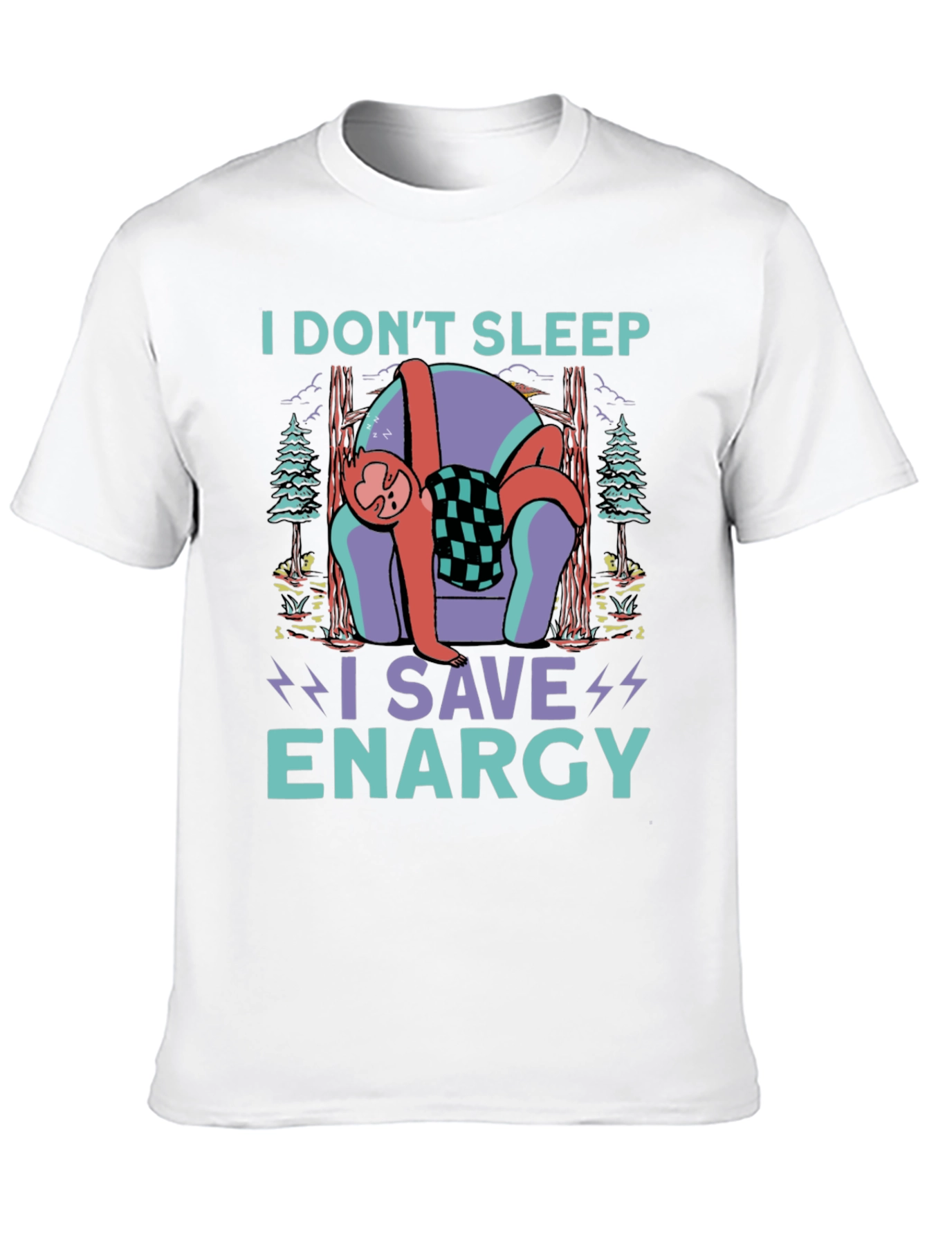 Sloth Energy Saving Graphic Tee
