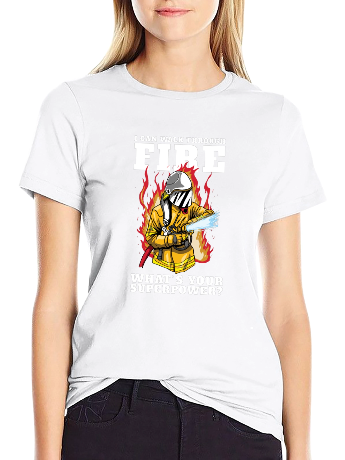Firefighter Superpower Graphic T-Shirt
