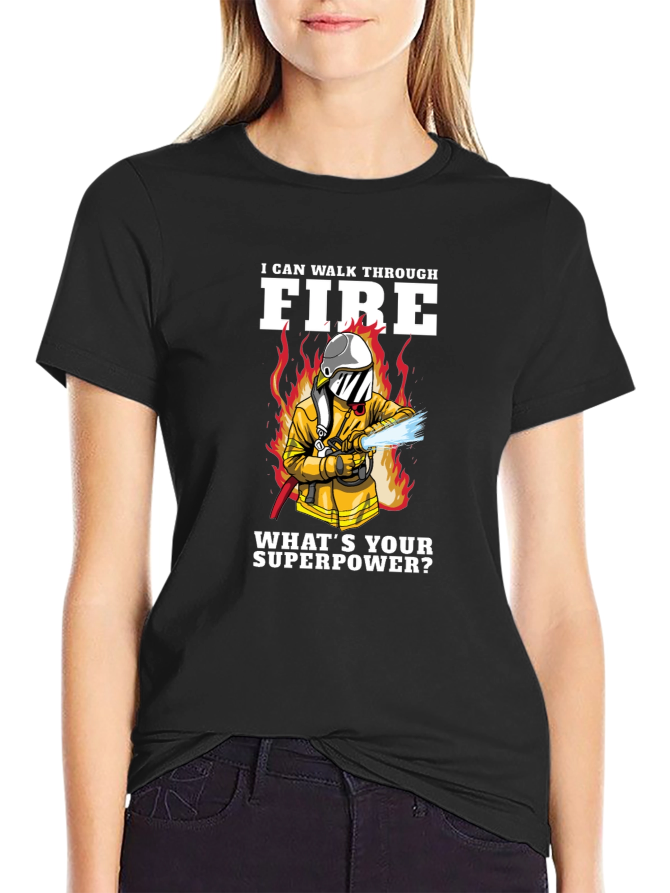 Firefighter Superpower Graphic T-Shirt