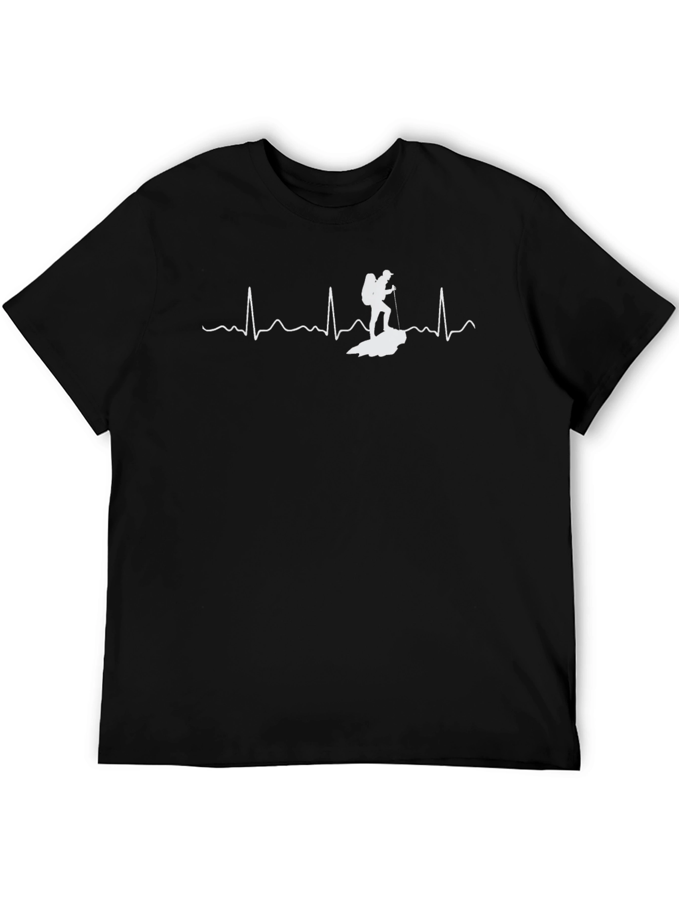 Hiking Heartbeat T-Shirt - Black