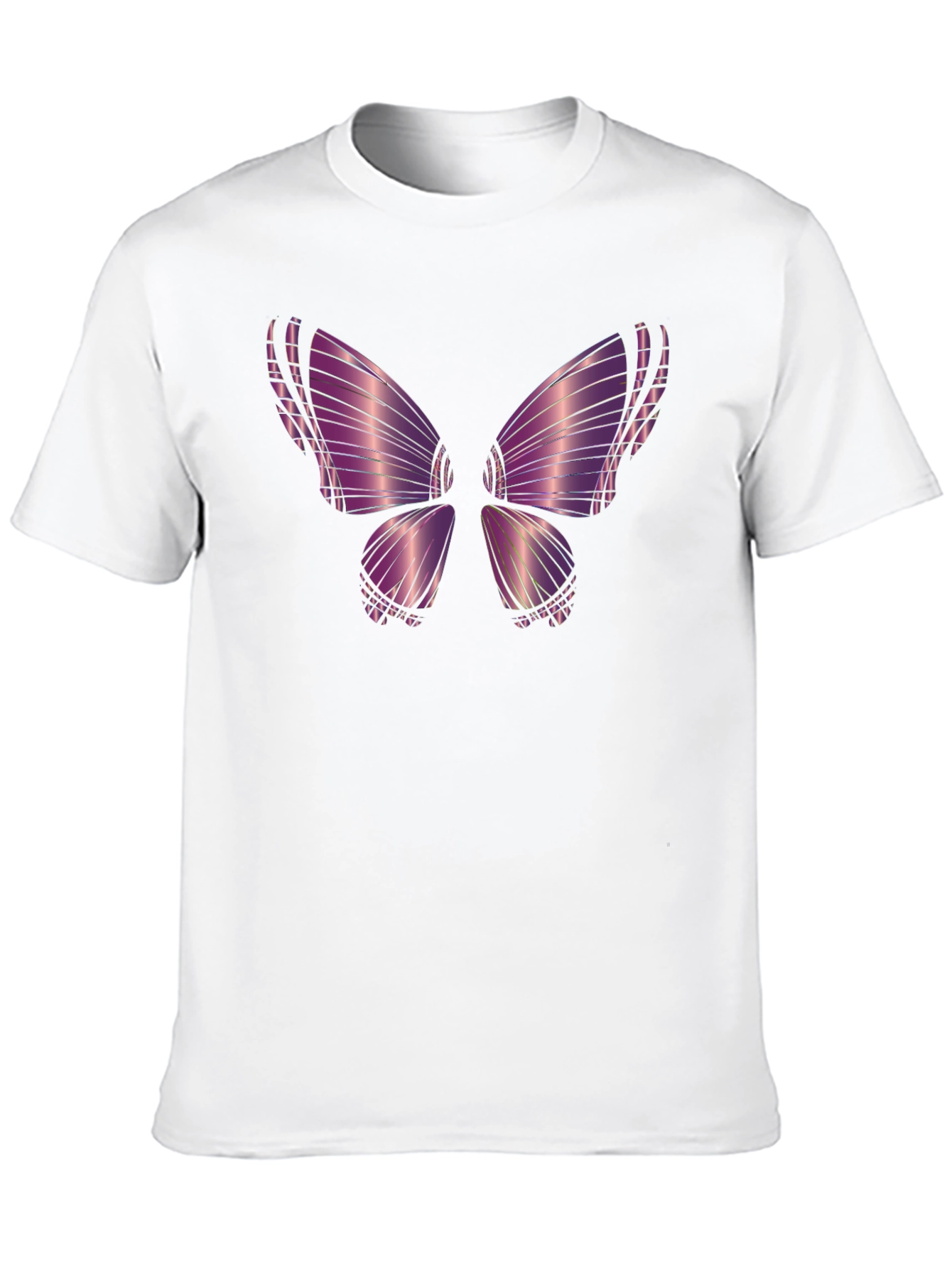 Purple Butterfly Graphic Tee - Stylish Mens T-Shirt