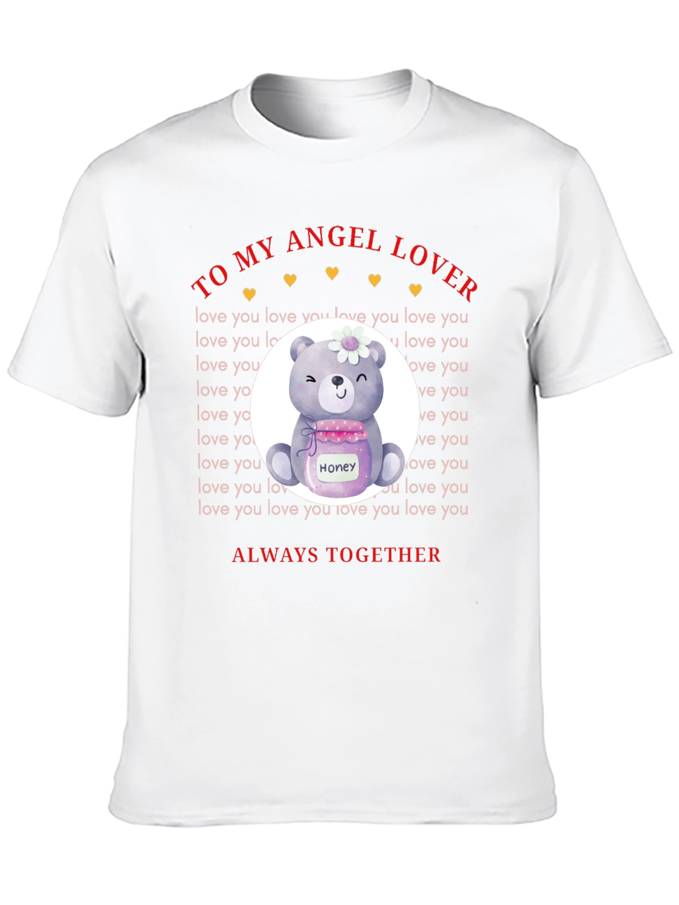 Angel Lover Bear Honey Jar Graphic T-Shirt