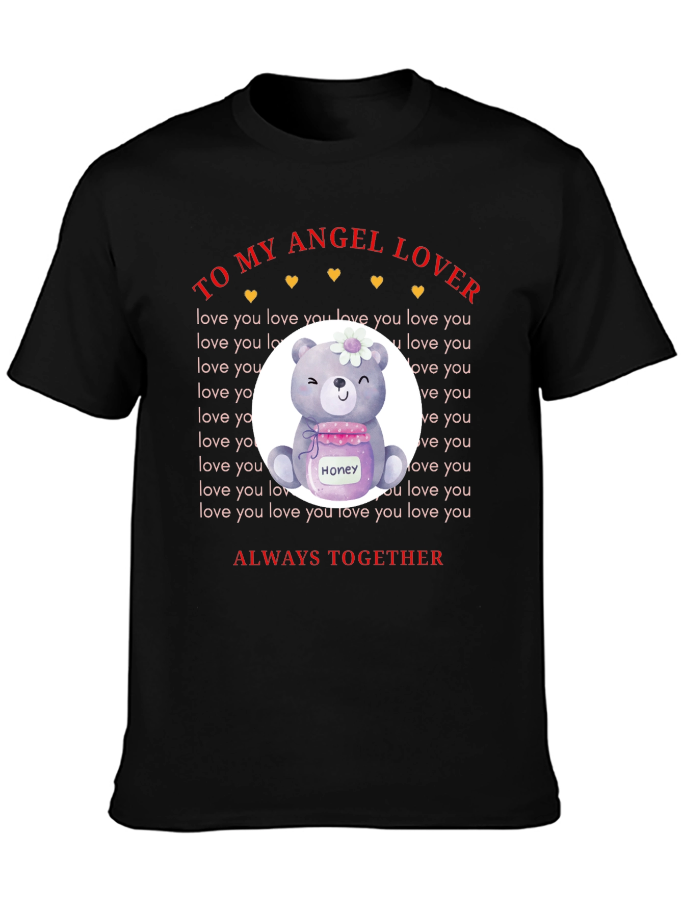 Angel Lover Bear Honey Jar Graphic T-Shirt