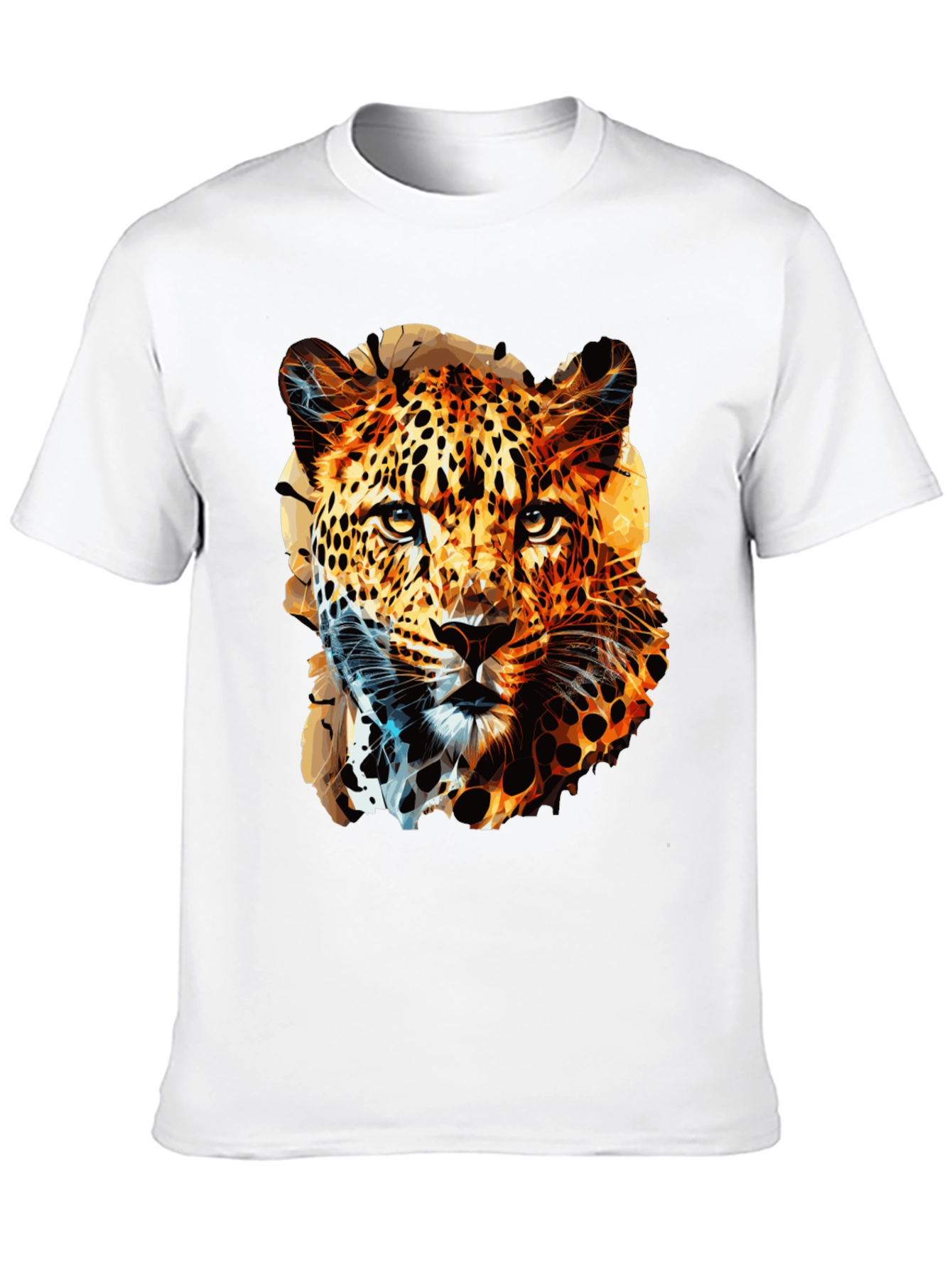 Stylish Leopard Print Black T-Shirt