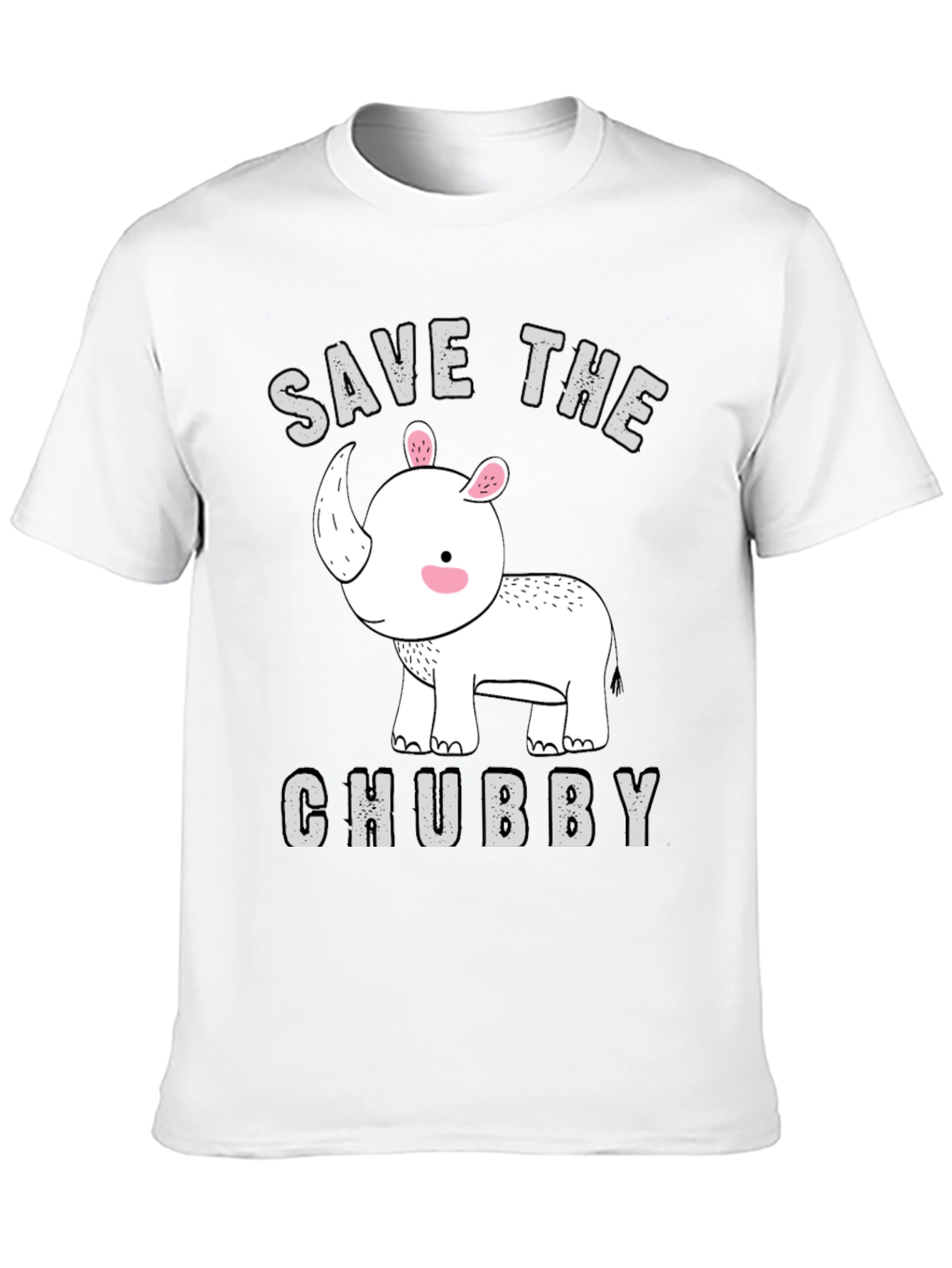 Save The Chubby Rhino T-Shirt - Mens Graphic Tee