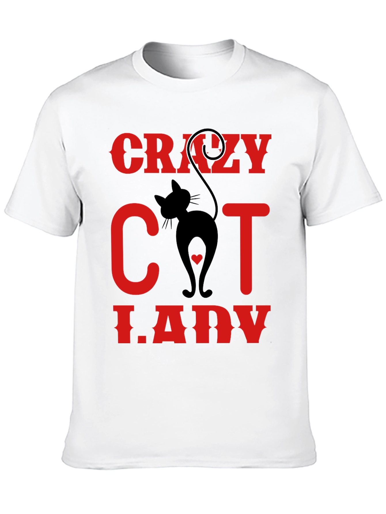 Crazy Cat Lady T-Shirt - Black Novelty Tee