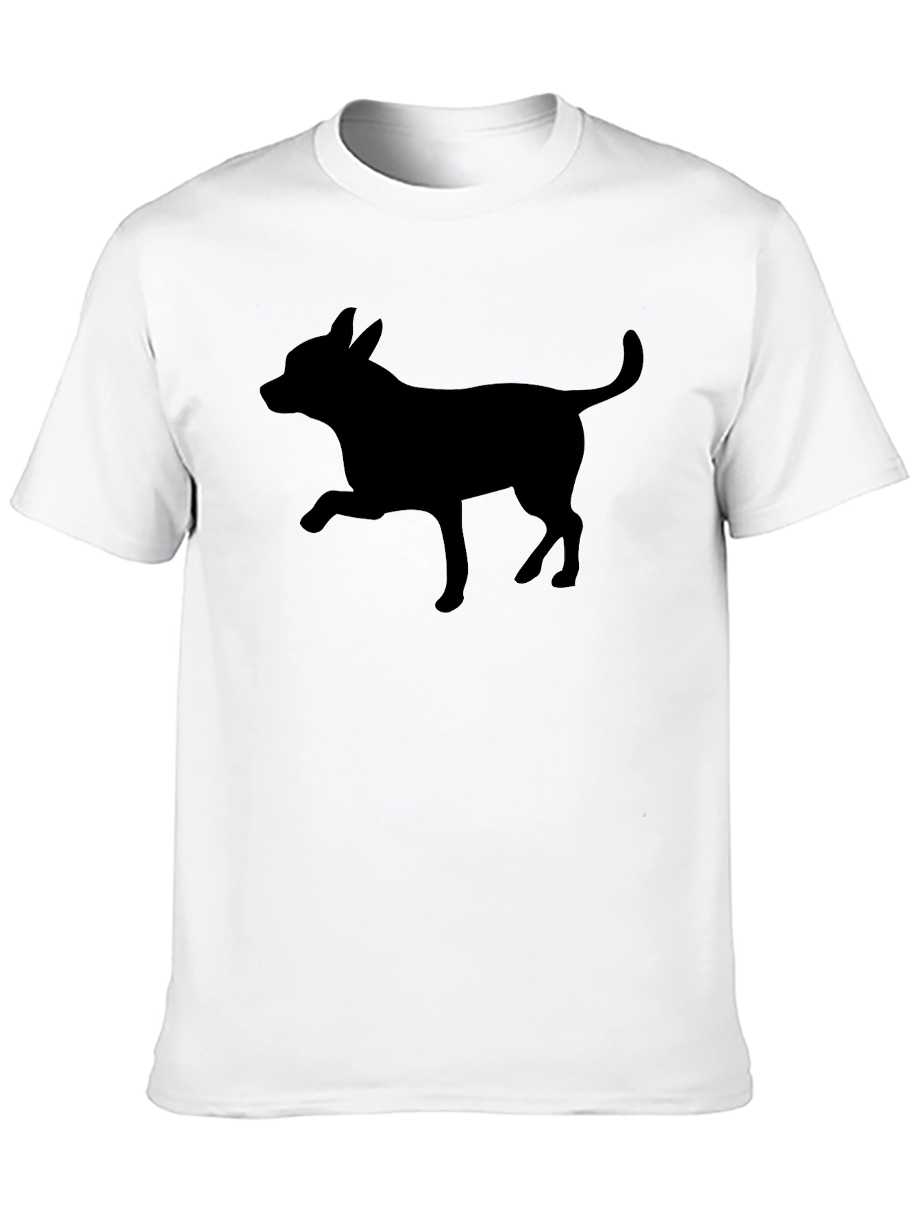 Chihuahua Silhouette Black T-Shirt Dog Lover Tee