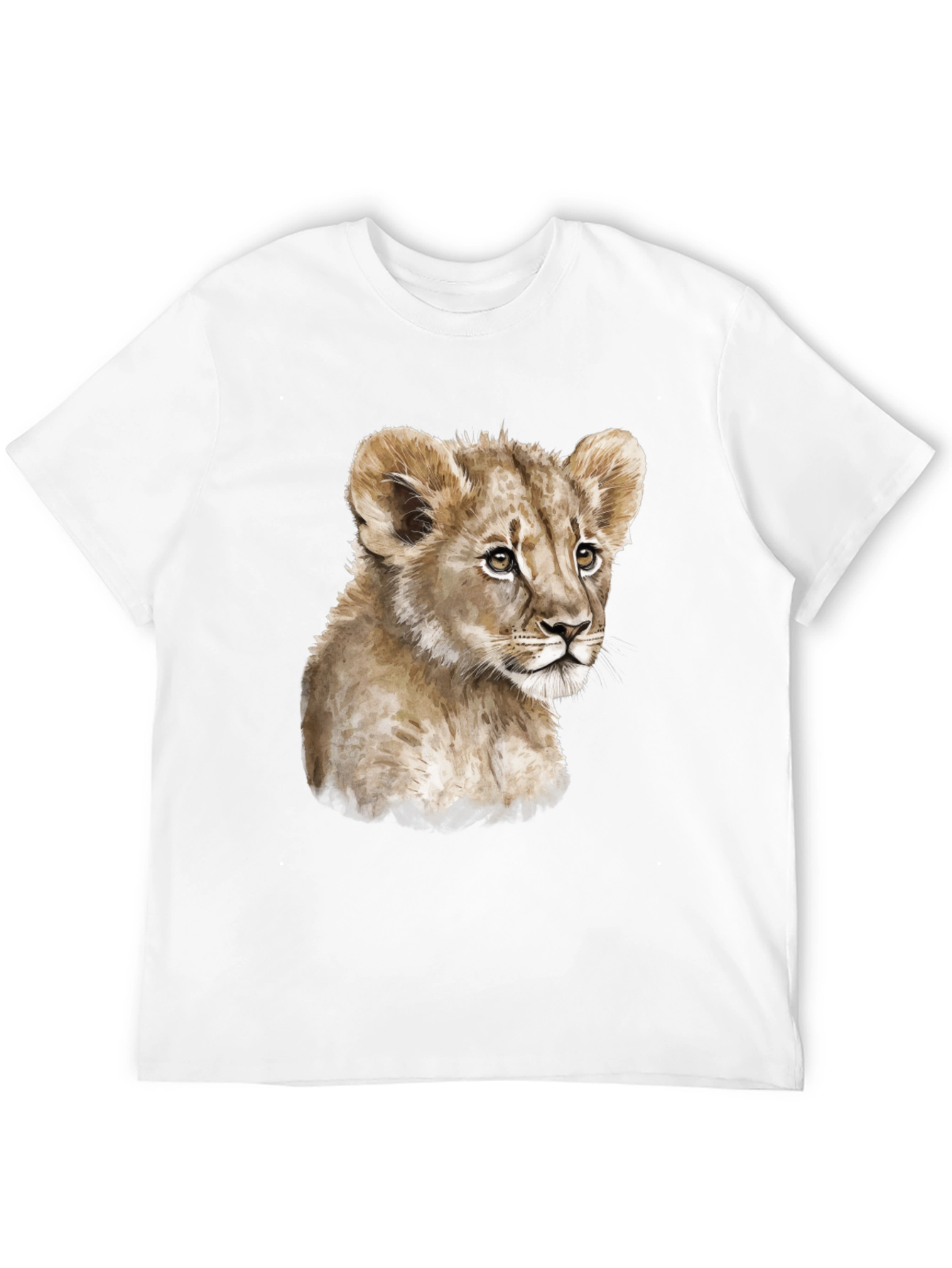 Lion Cub T-Shirt - Soft Black Cotton Animal Tee