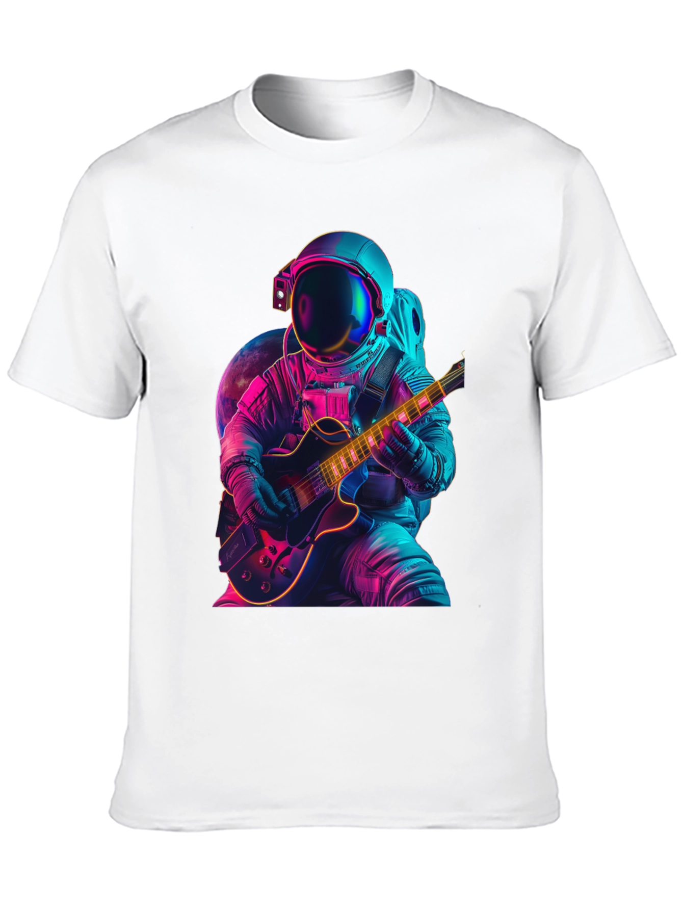 Astronaut Guitar Player T-Shirt - Space Rocker Tee