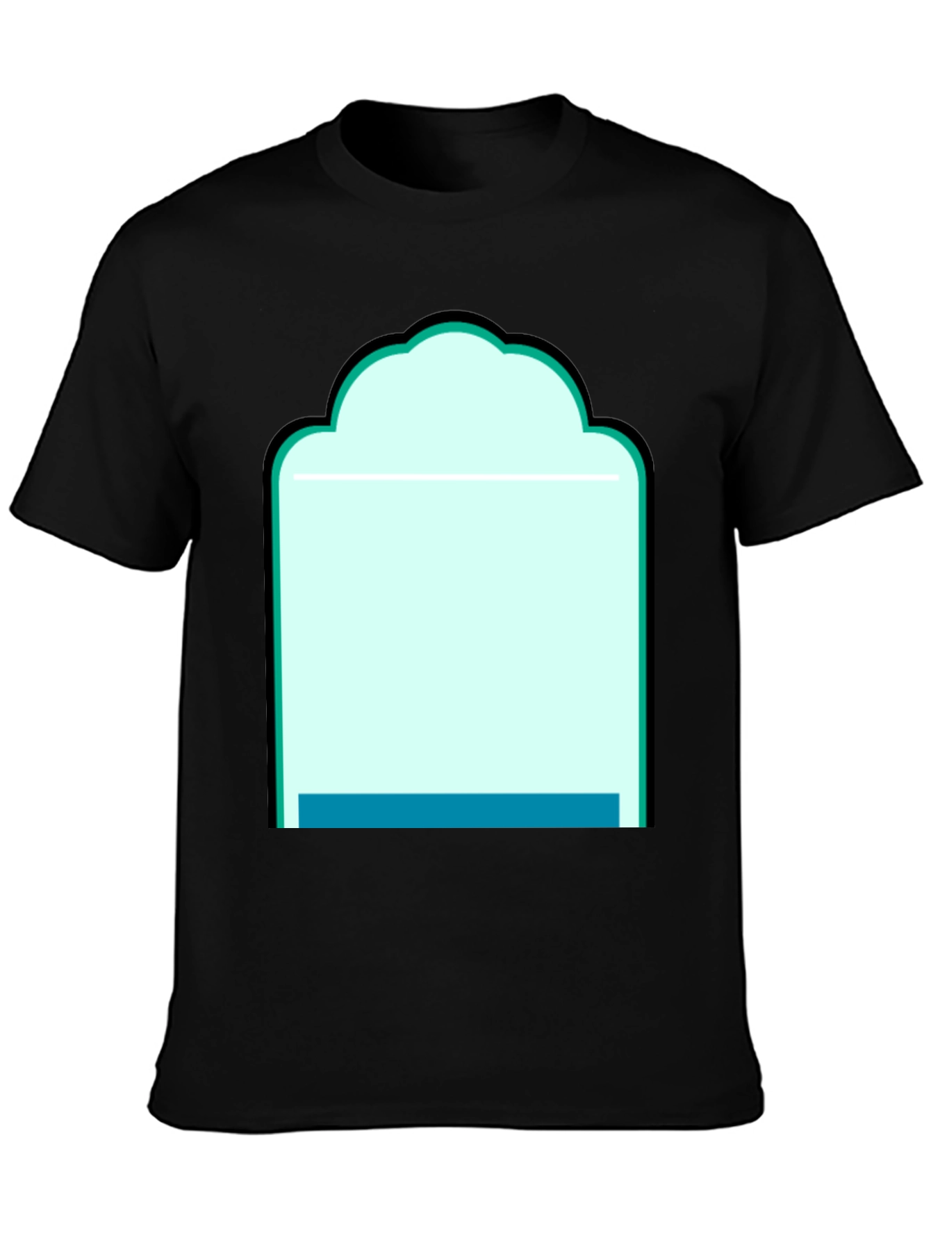 Graphic Tee - Abstract Teal Window Design