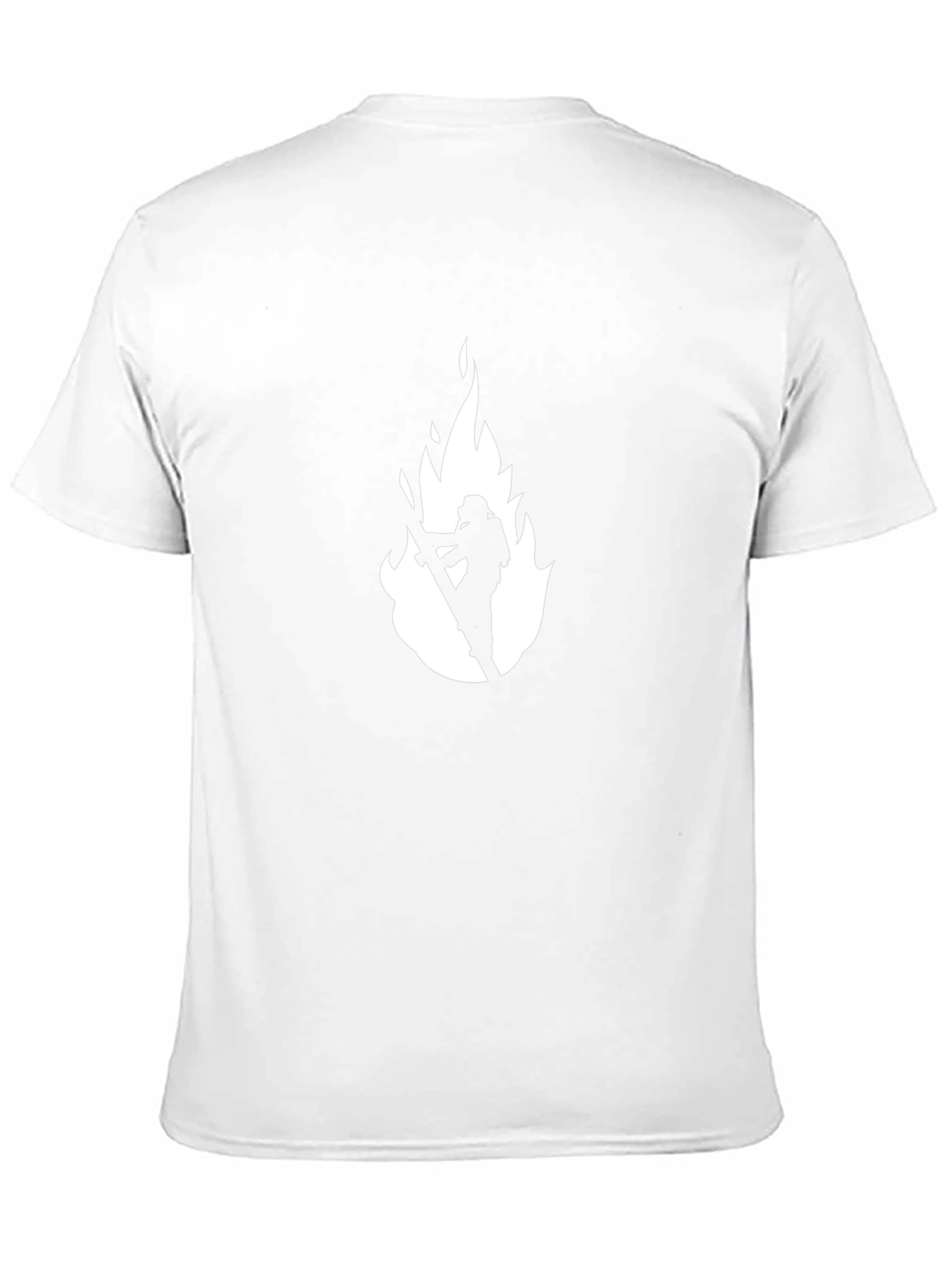 Firefighter Flame Graphic T-Shirt - Black Cotton Tee