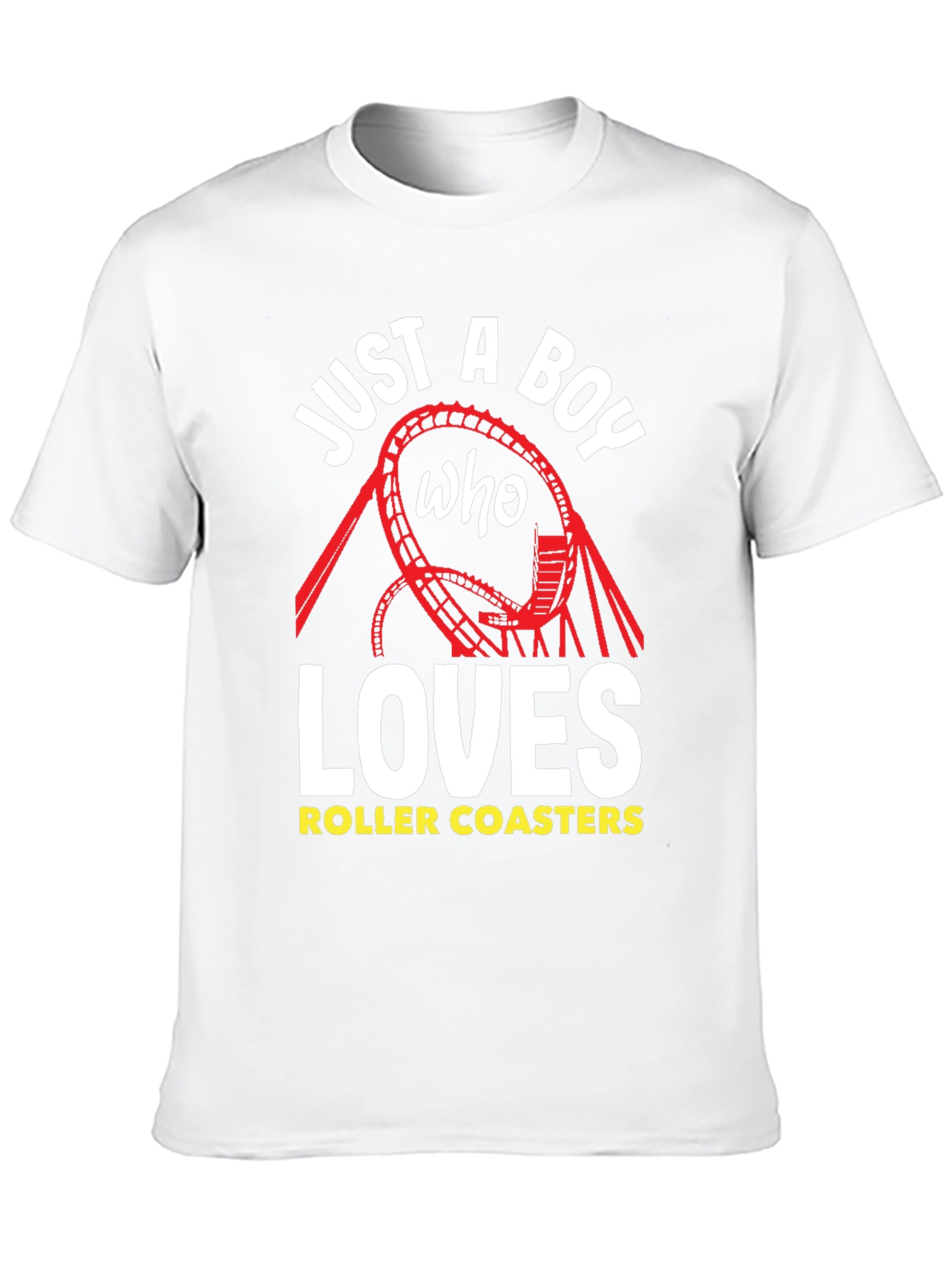 Just a Boy Who Loves Roller Coasters Graphic Tee