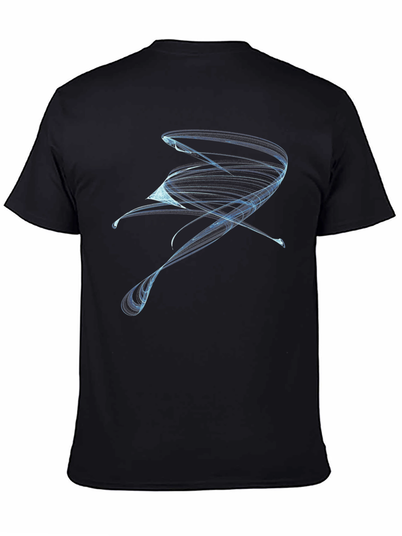 Abstract Swirl Graphic Black T-Shirt