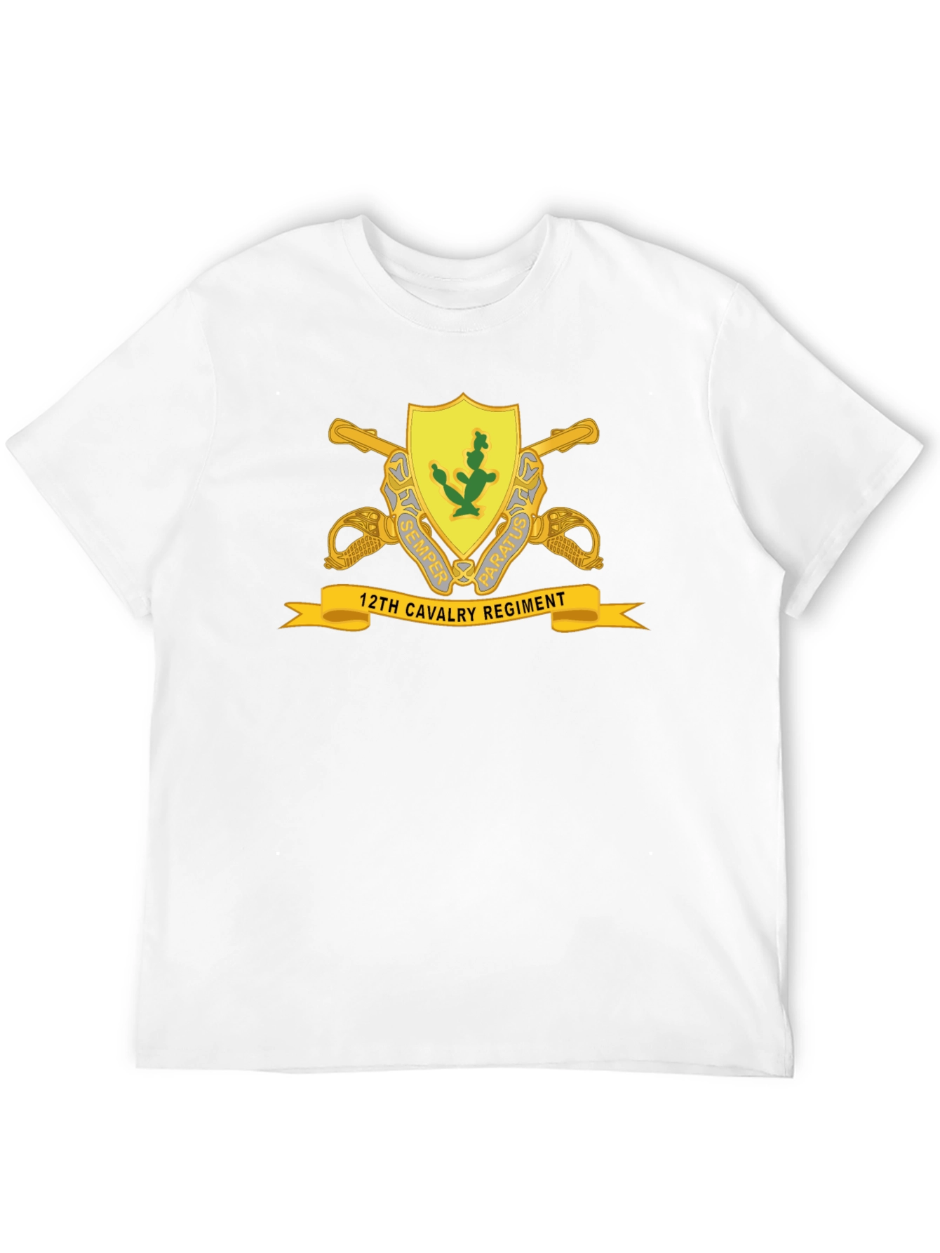 12th Cavalry Regiment Black T-Shirt