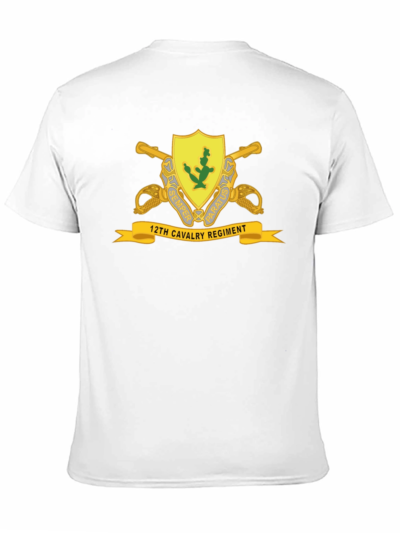 12th Cavalry Regiment Black T-Shirt