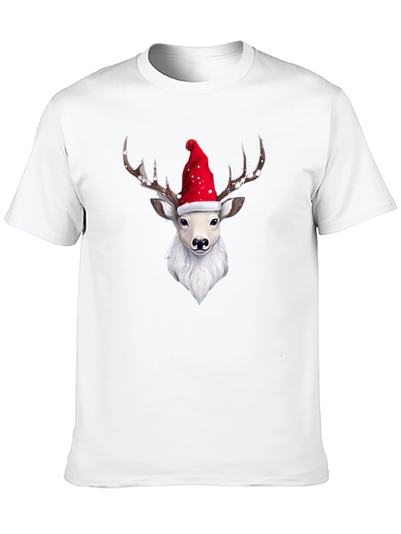 Festive Reindeer Graphic Tee - Holiday Style