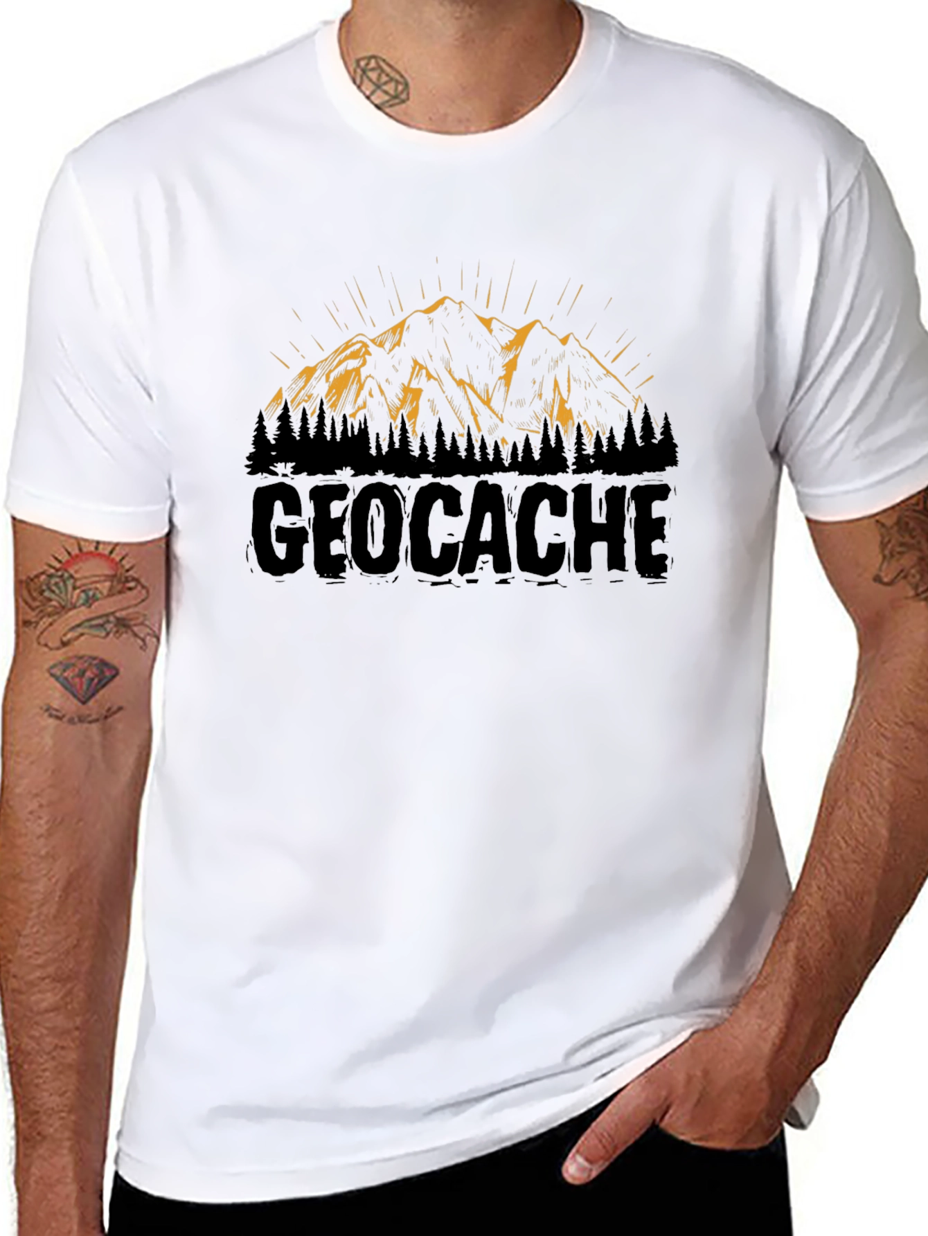 Geocache Mountain Graphic Tee - Adventure Awaits!