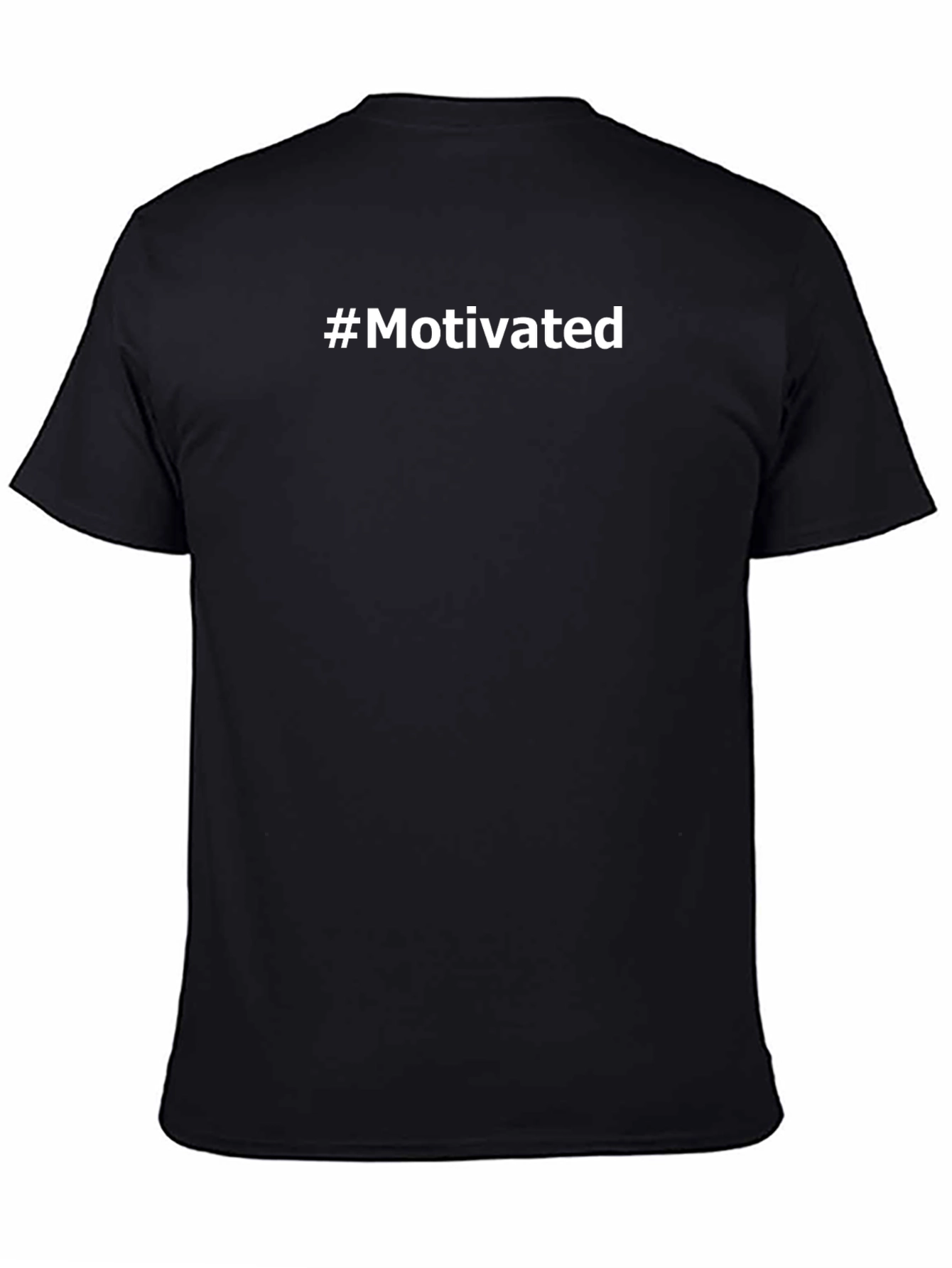 #Motivated Black T-Shirt - Inspirational Graphic Tee