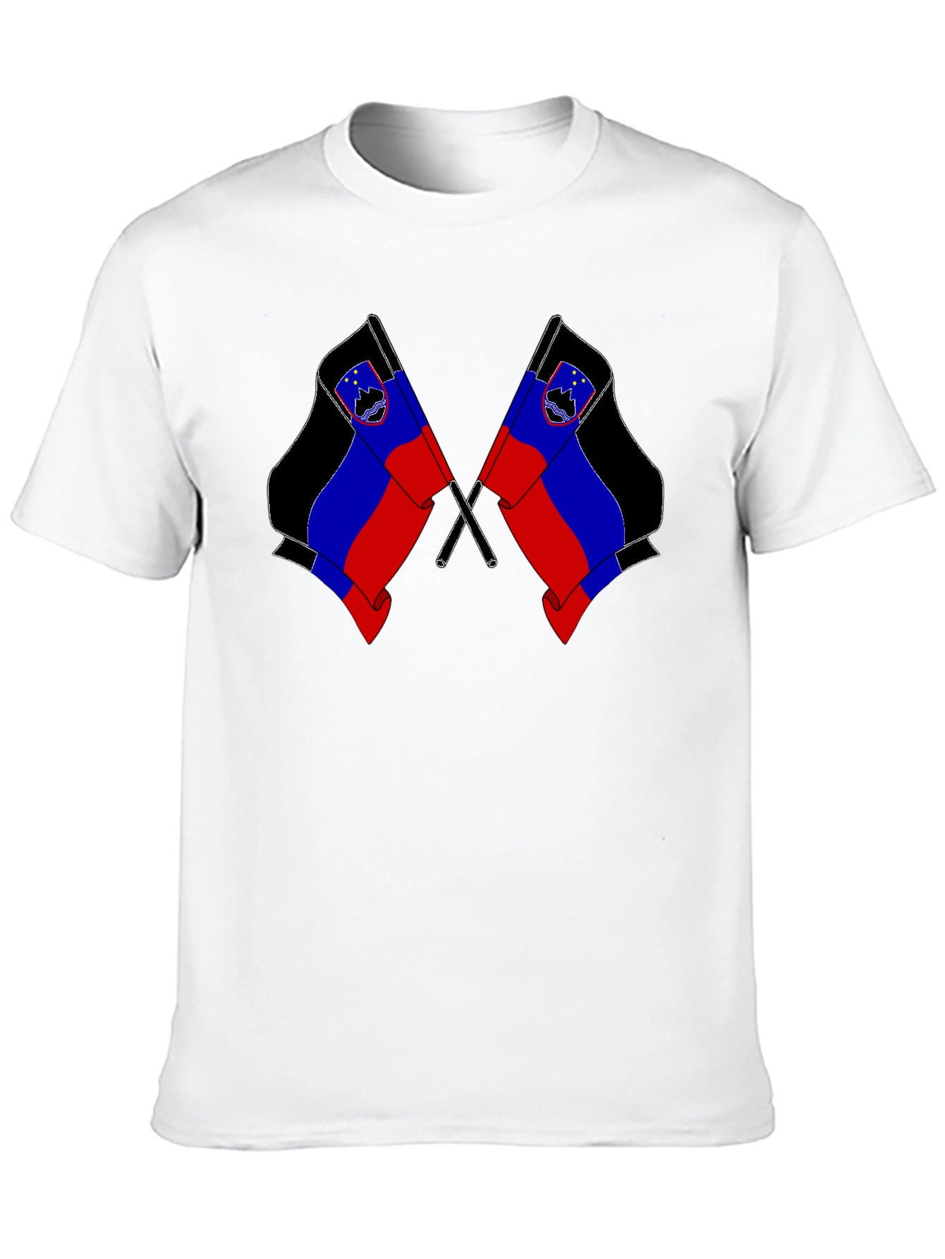 Slovenian Flag Graphic Black T-Shirt