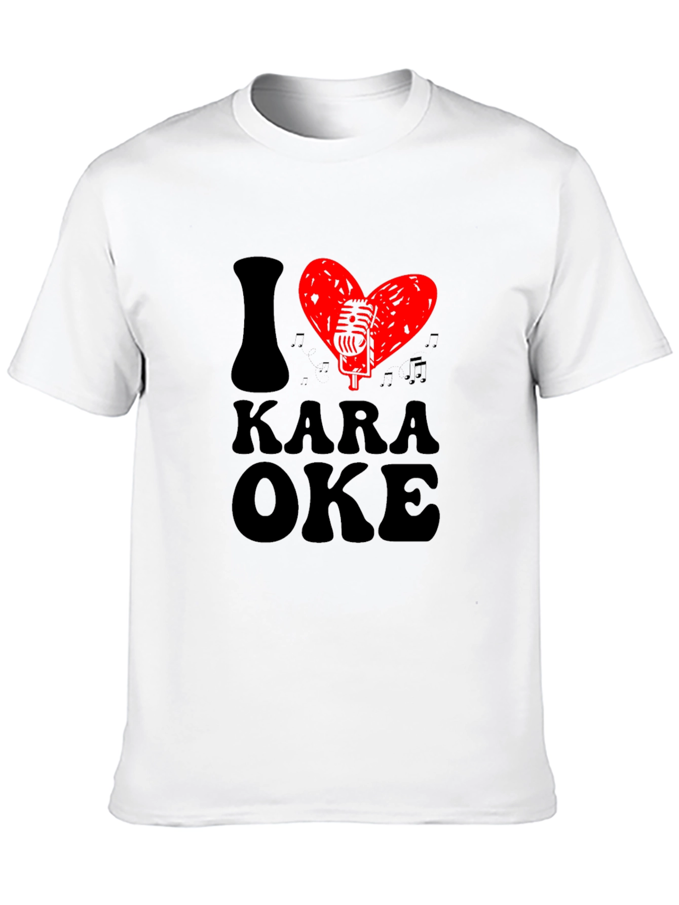 I Heart Karaoke Graphic Tee - Music Lover T-Shirt
