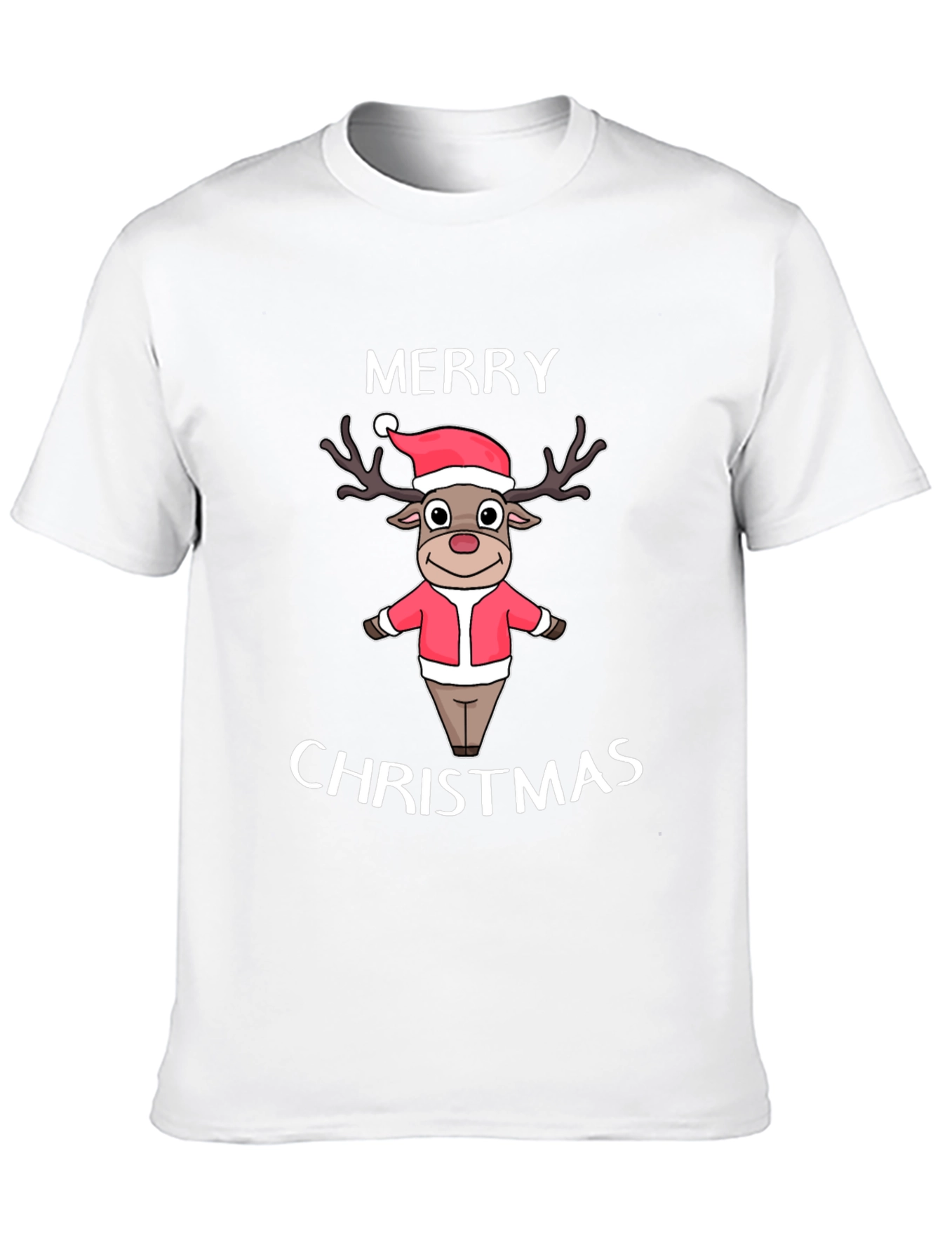 Merry Christmas Reindeer Graphic T-Shirt