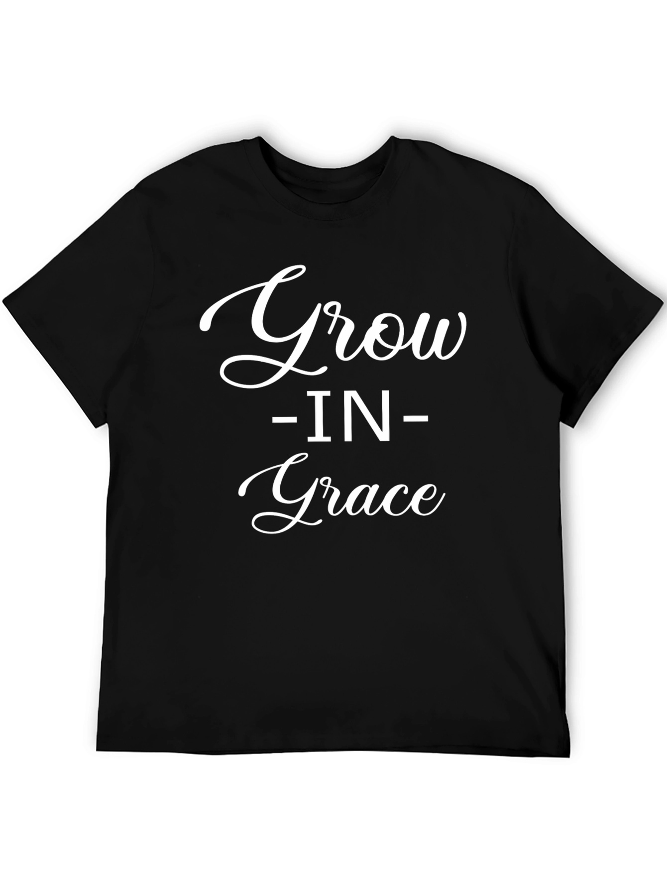 Grow in Grace Black Graphic Tee
