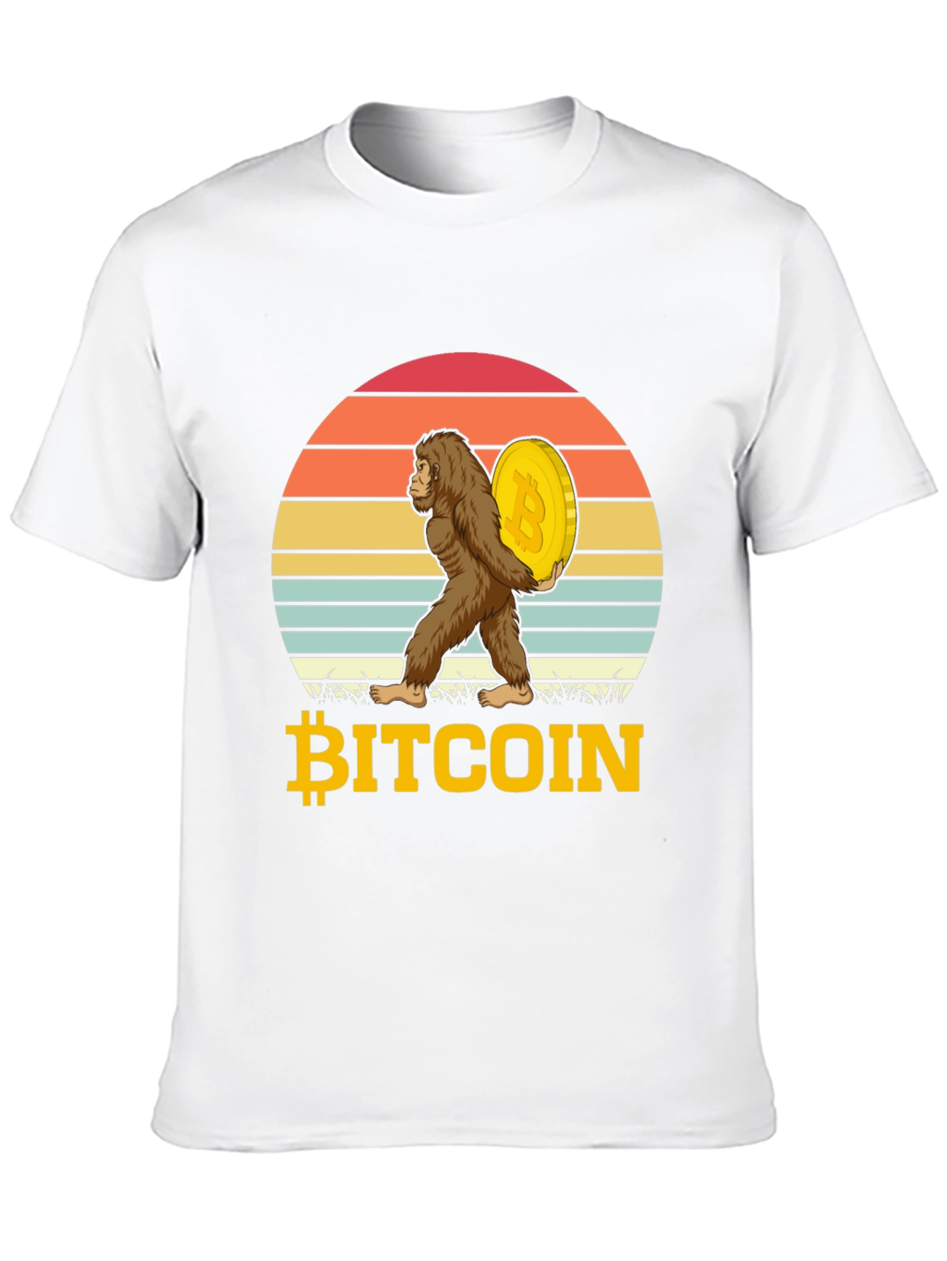 Bitcoin Sasquatch T-Shirt Crypto Ape HODL Tee