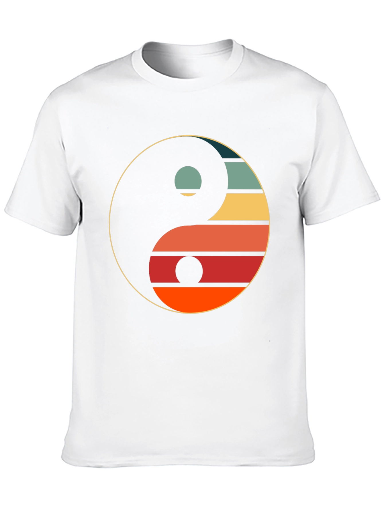 Yin Yang Retro Graphic Tee - Unisex Black T-Shirt