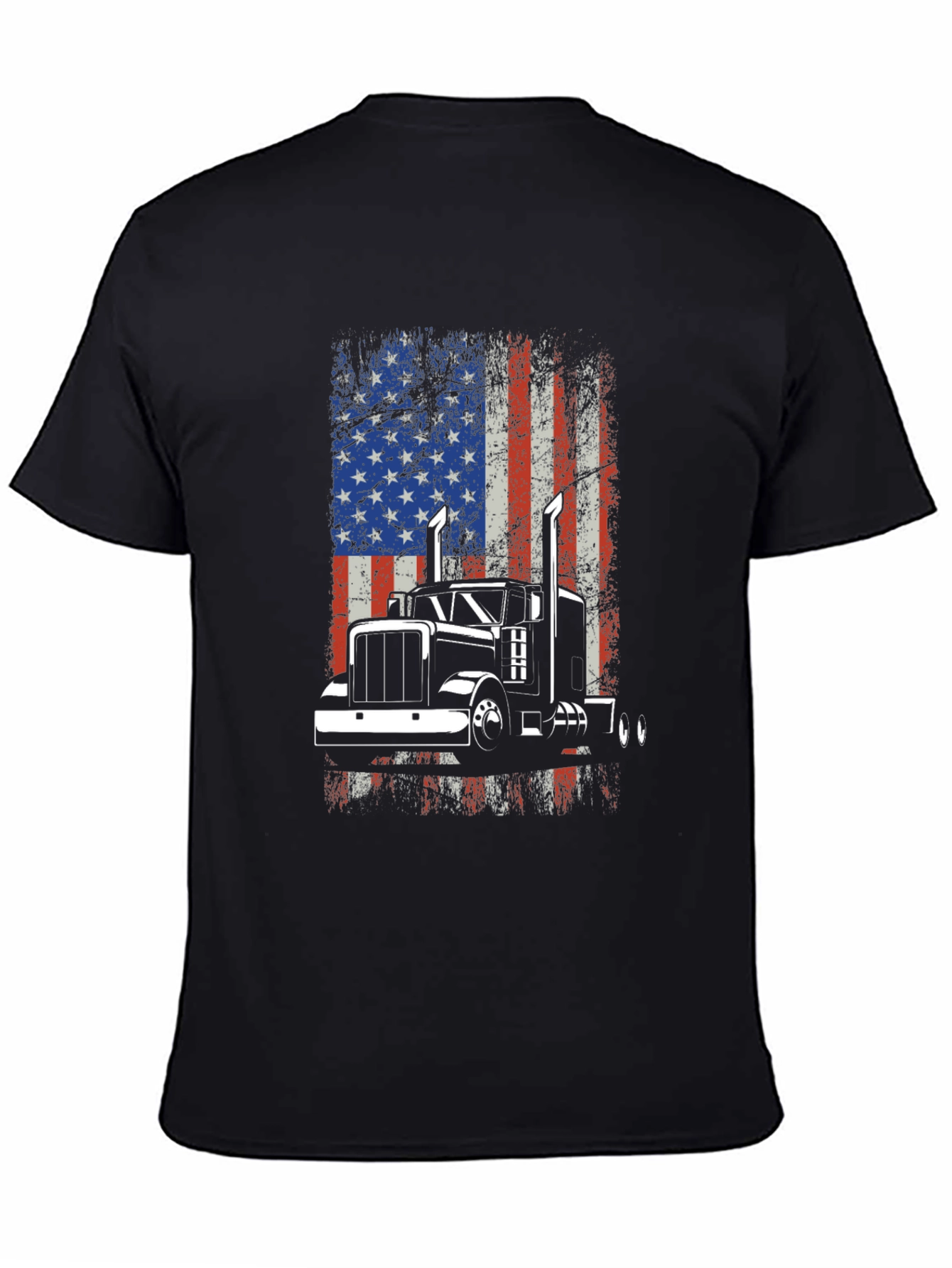 American Trucker Flag Graphic T-Shirt