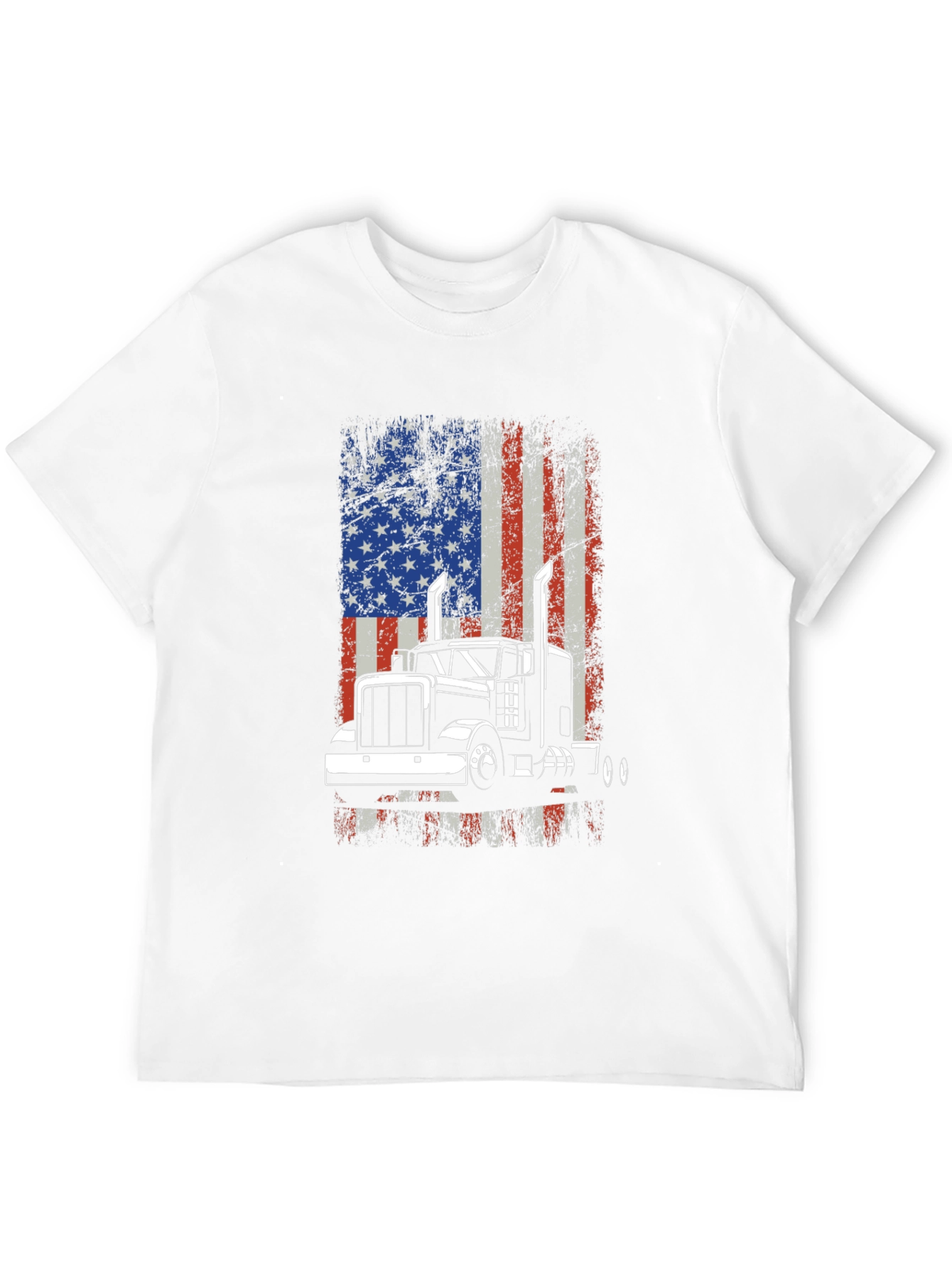 American Trucker Flag Graphic T-Shirt