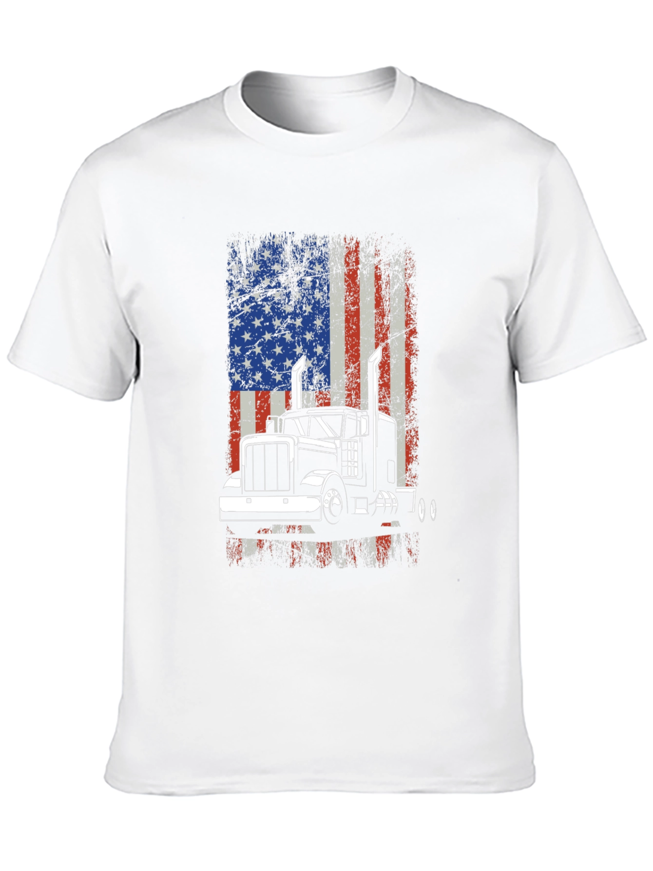 American Trucker Flag Graphic T-Shirt
