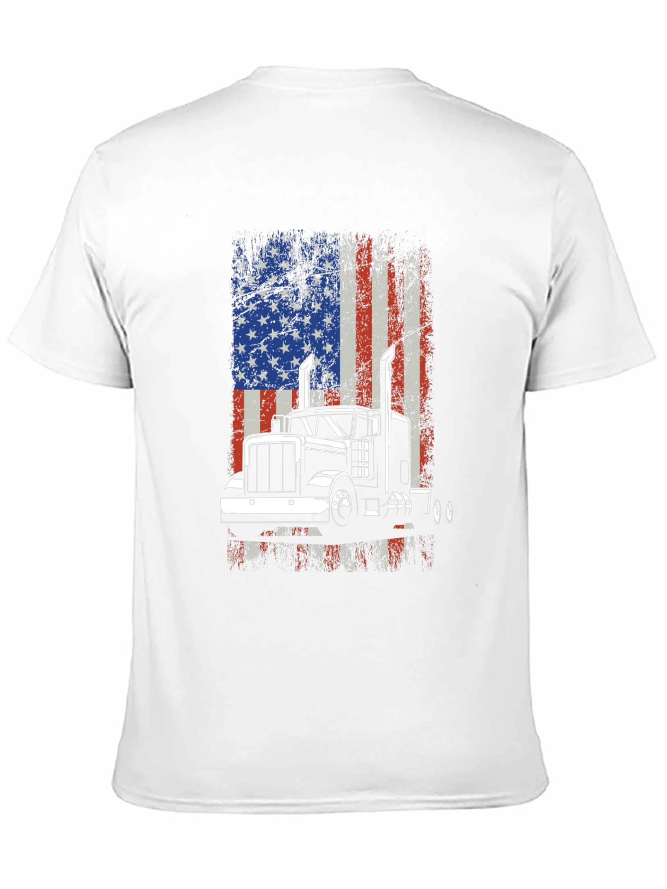 American Trucker Flag Graphic T-Shirt