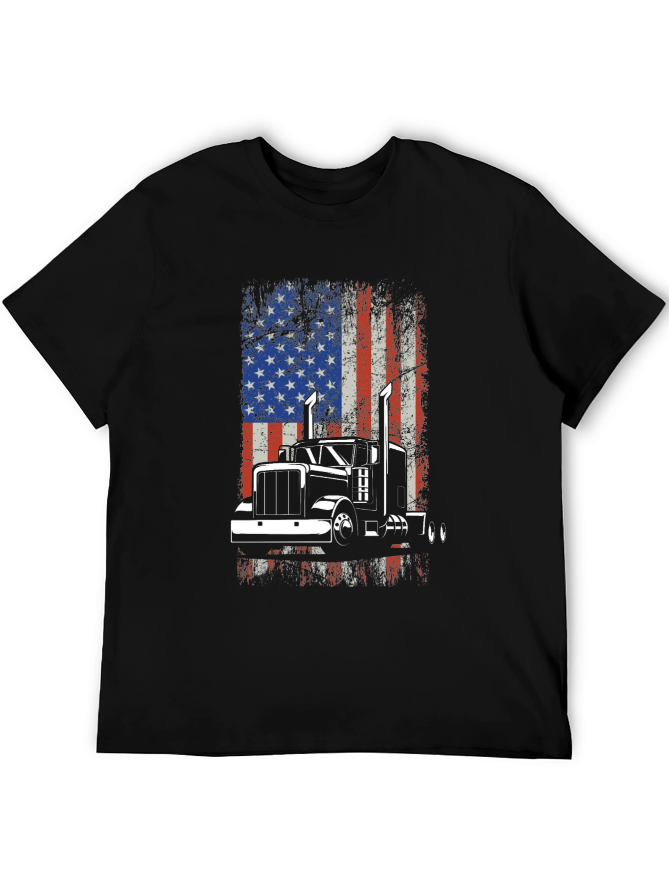 American Trucker Flag Graphic T-Shirt