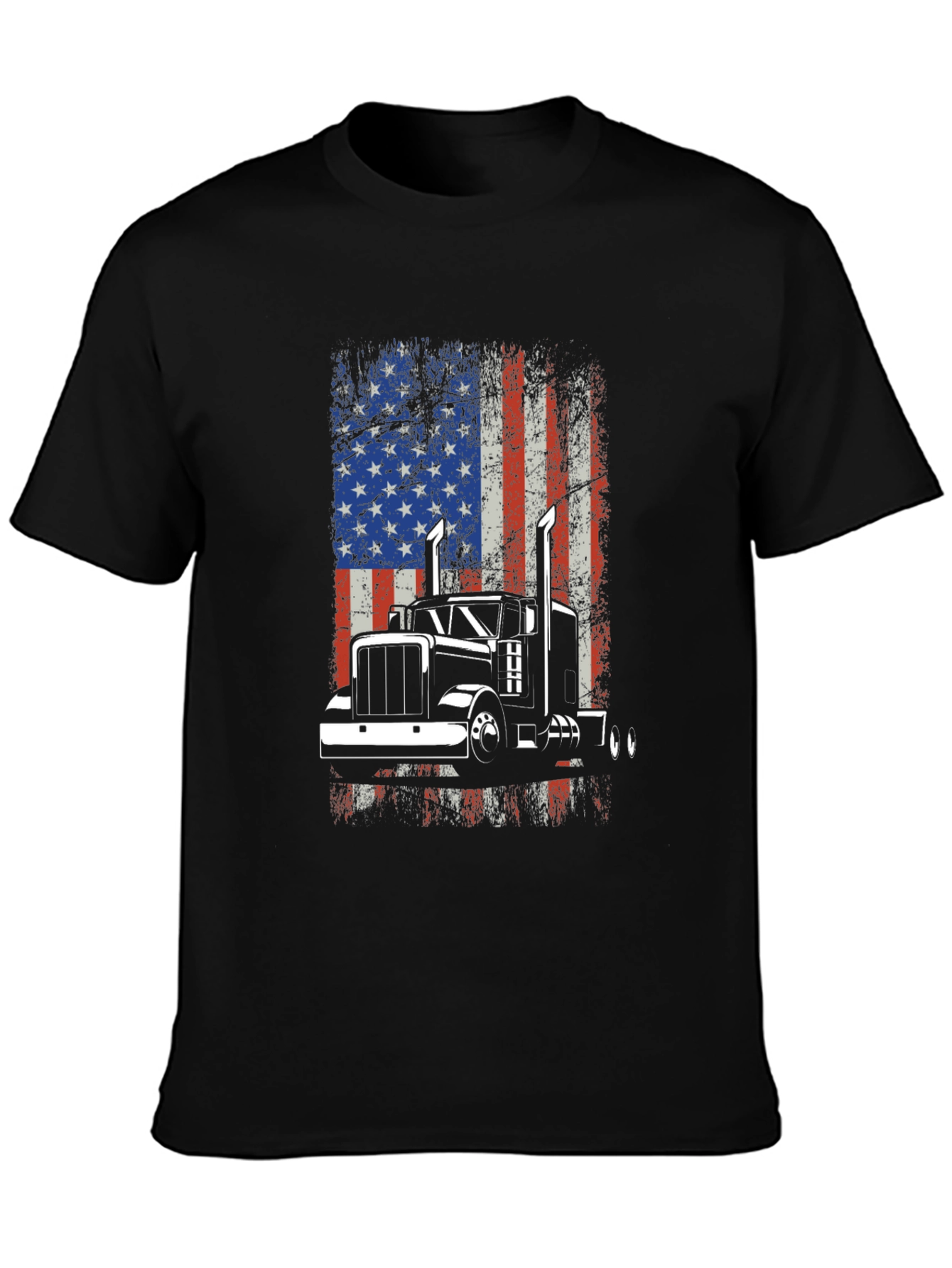 American Trucker Flag Graphic T-Shirt