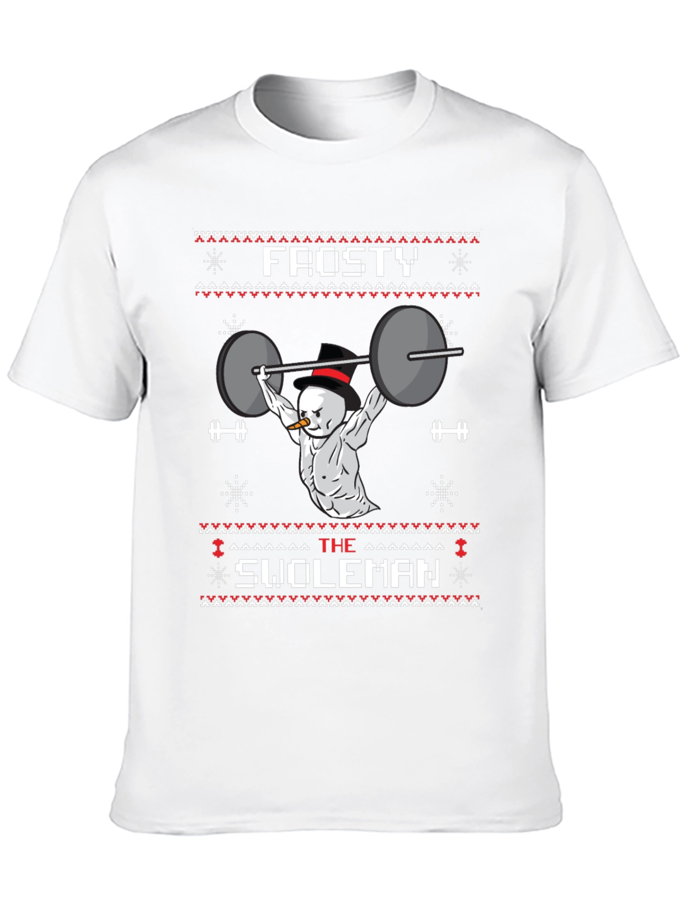 Frosty the Swoleman Ugly Christmas Sweater T-Shirt