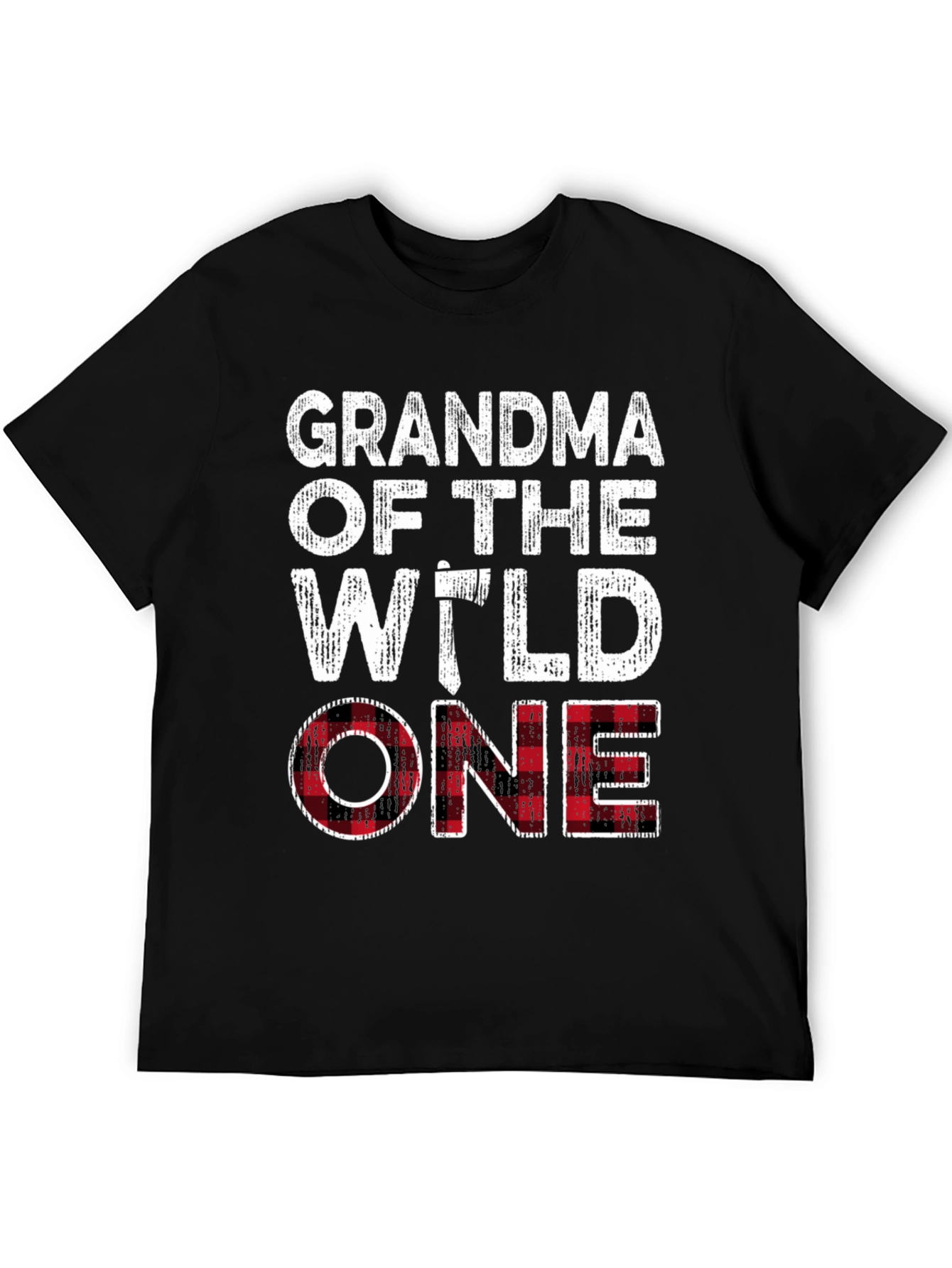 Grandma of the Wild One Plaid T-Shirt