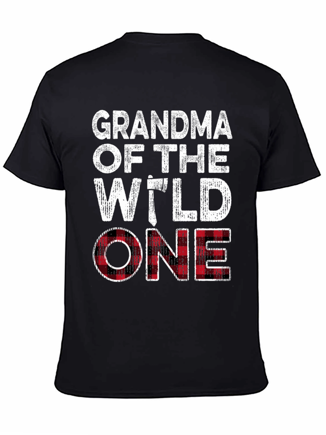 Grandma of the Wild One Plaid T-Shirt