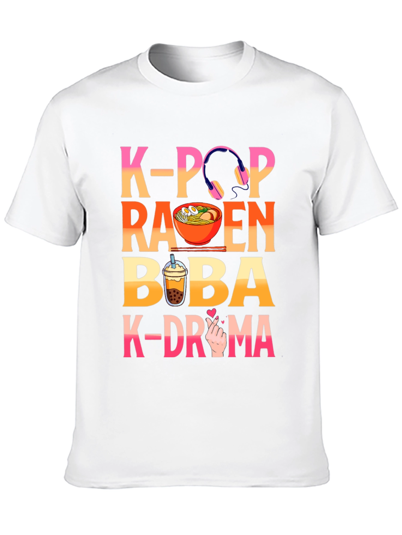 K-Pop Ramen Boba K-Drama Graphic Tee