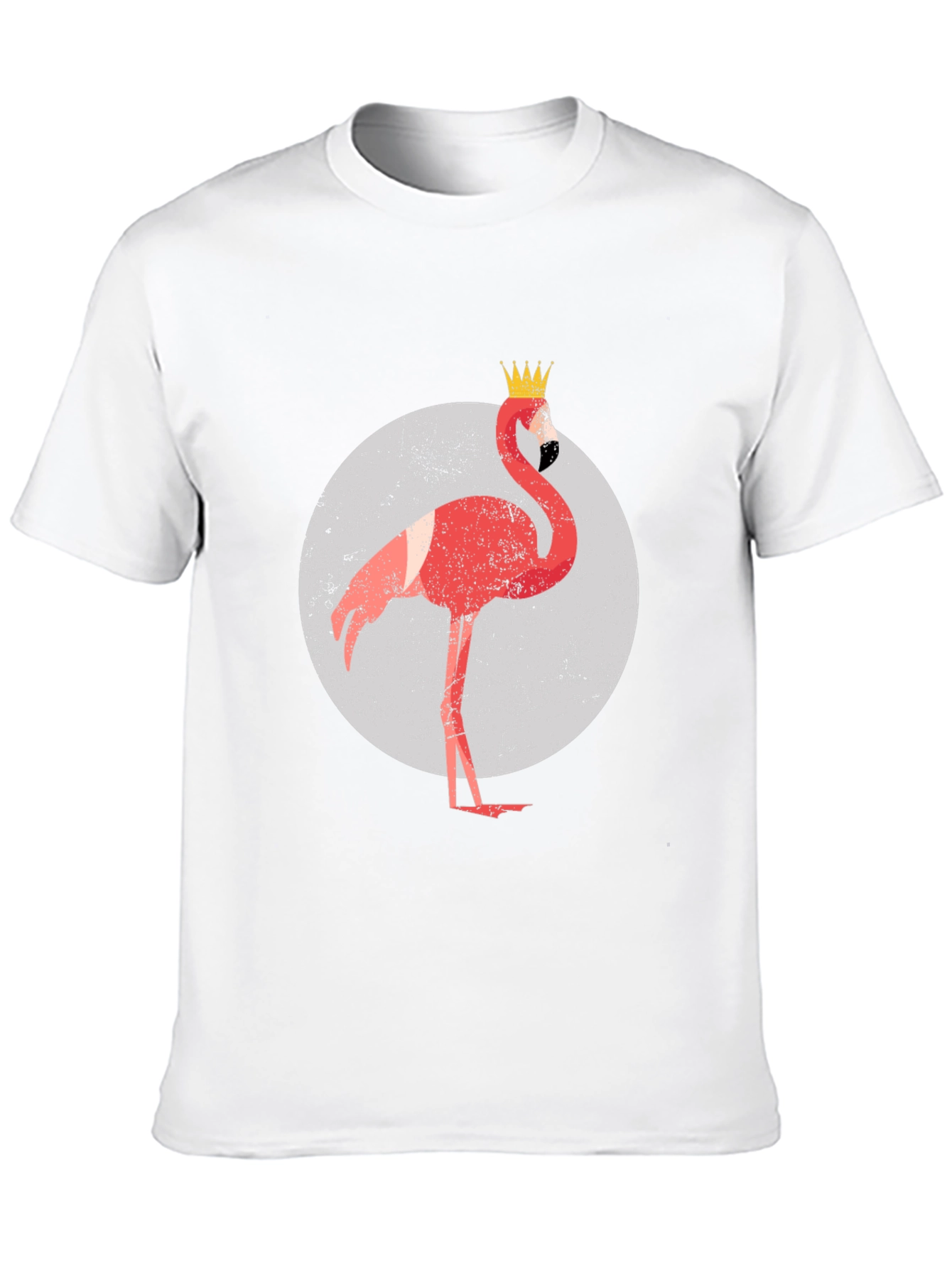 King Flamingo Graphic Tee - Black Crewneck