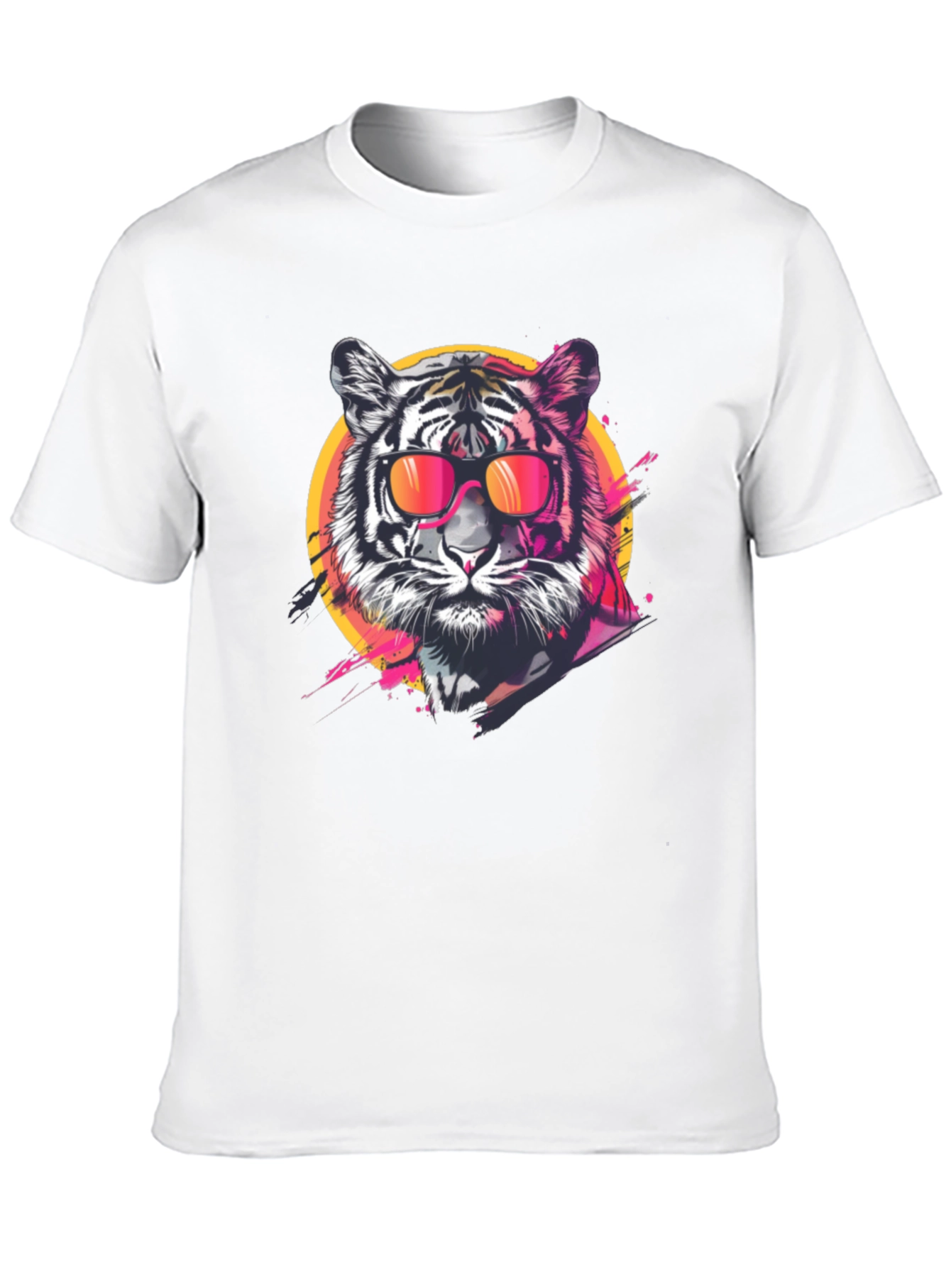 Cool Tiger Graphic Tee - Black Casual T-Shirt