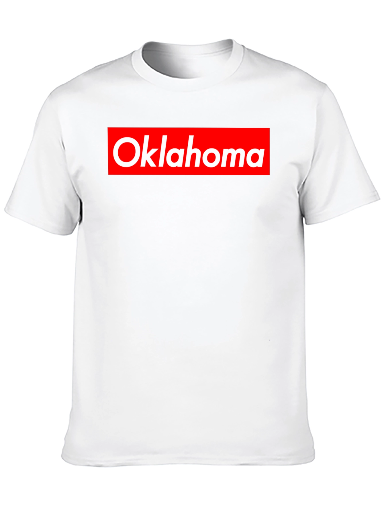Oklahoma Tee - Red and White Logo on Black